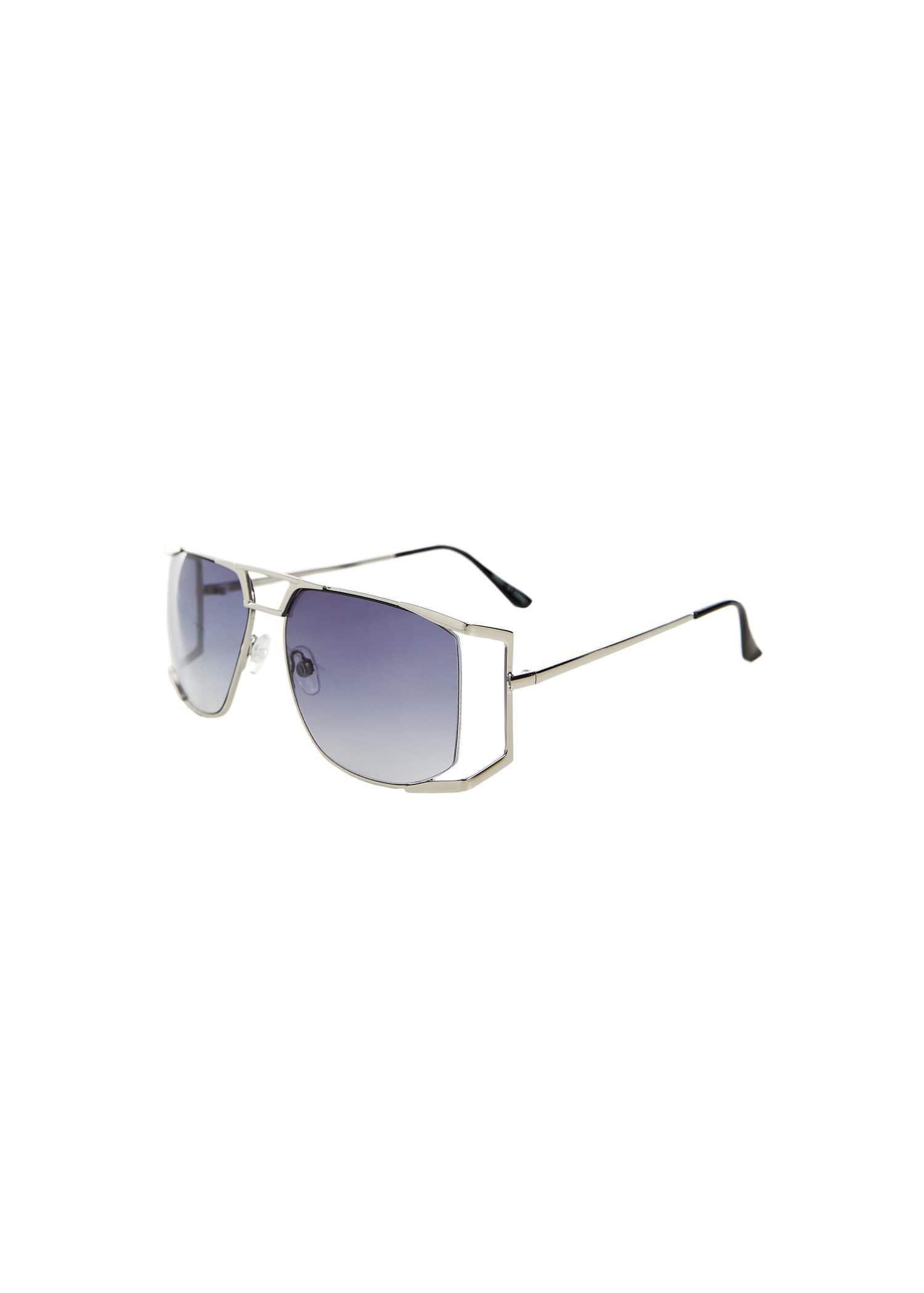 Mango - Silver Metallic Frame Sunglasses