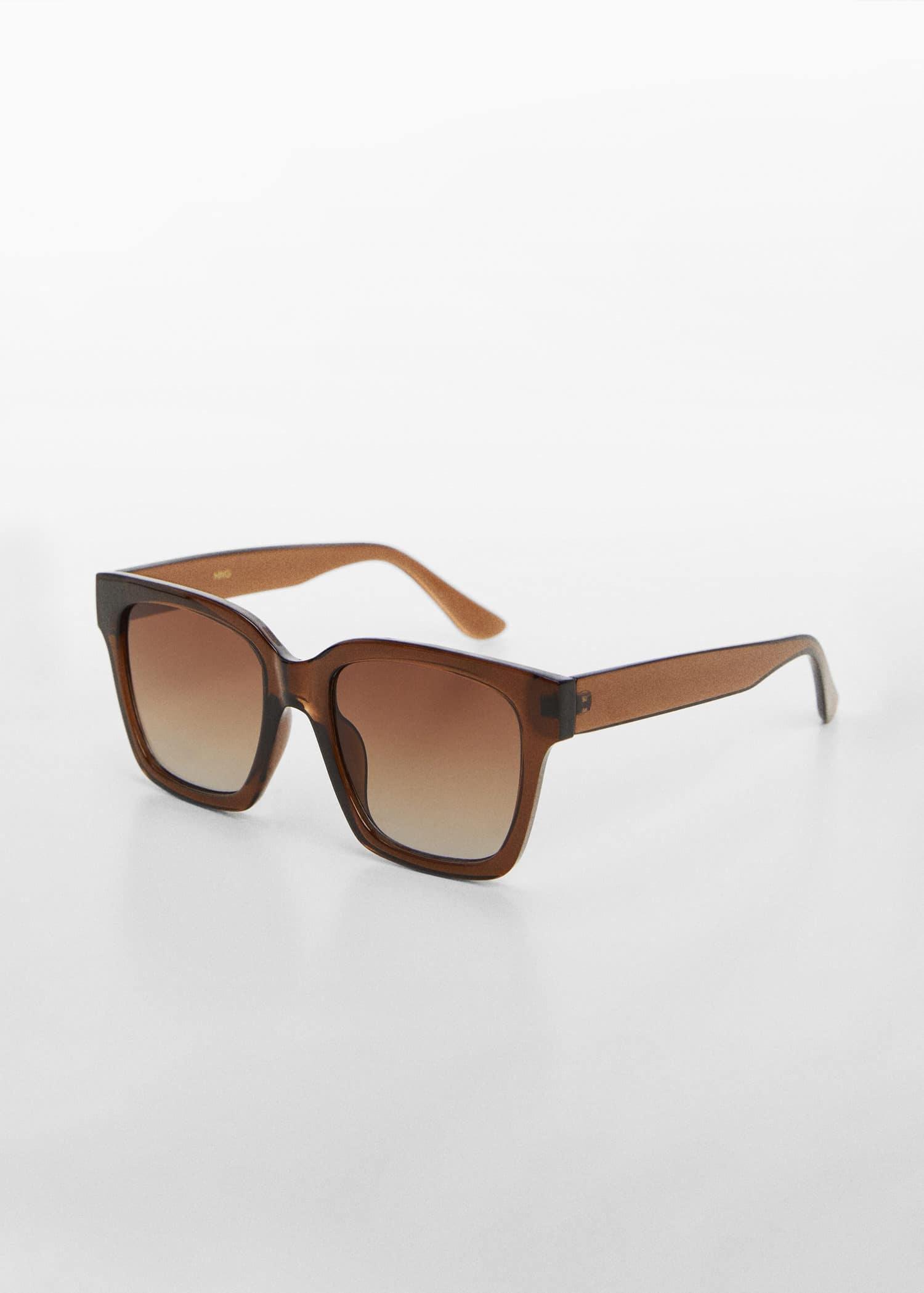 Mango - Brown Squared Frame Sunglasses