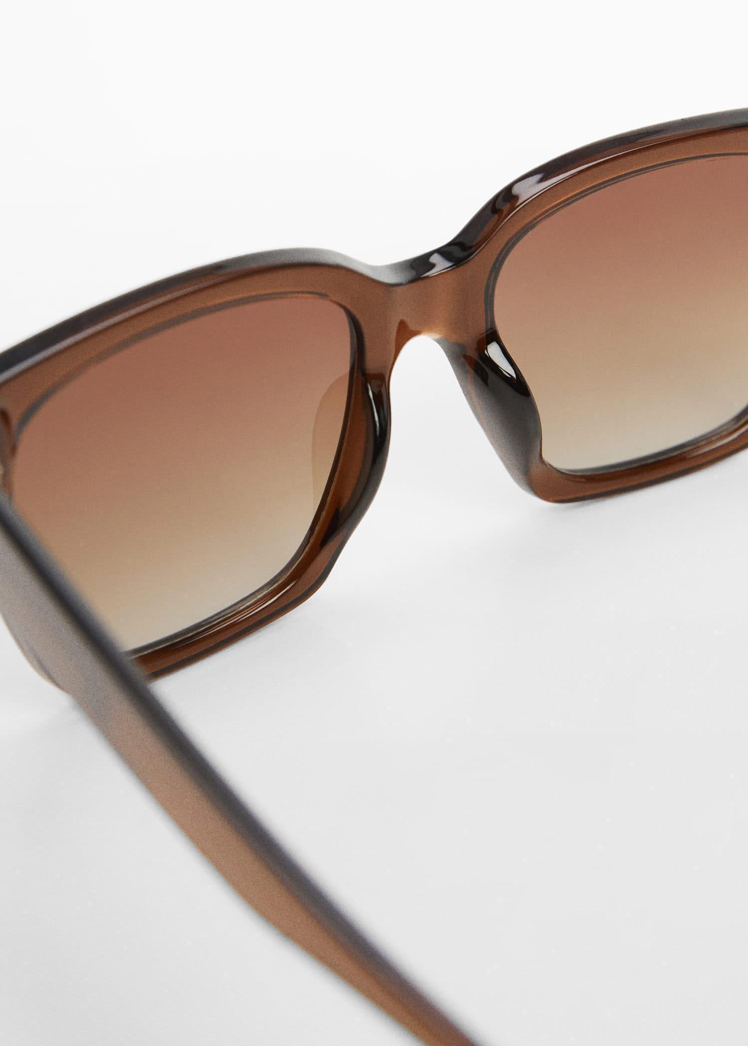 Mango - Brown Squared Frame Sunglasses