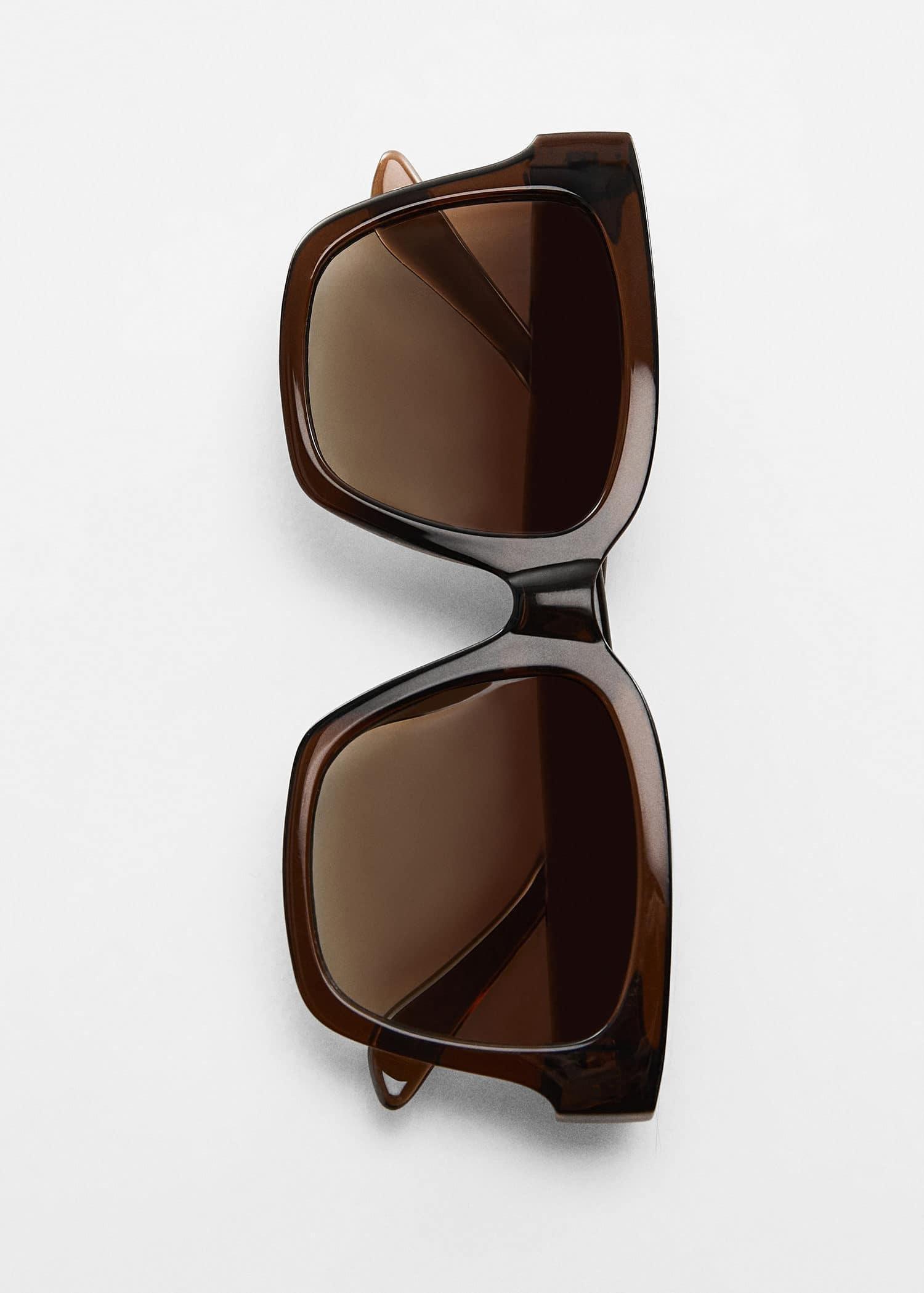 Mango - Brown Squared Frame Sunglasses