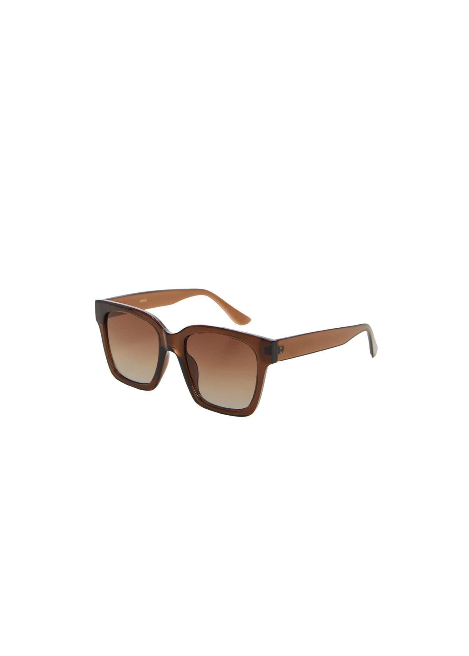 Mango - Brown Squared Frame Sunglasses