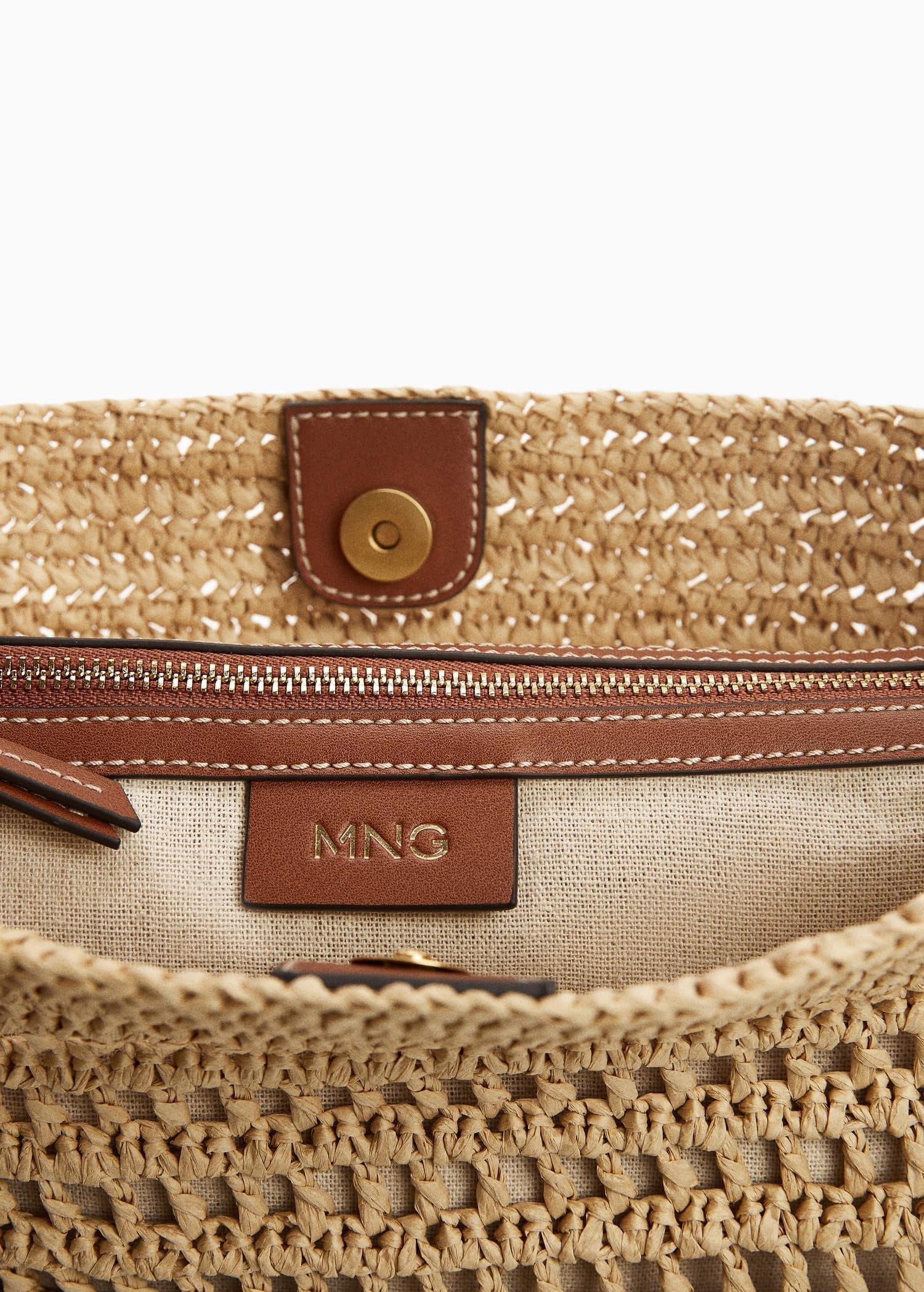 Brown Natural Fibre Sack Bag, , large image number 2