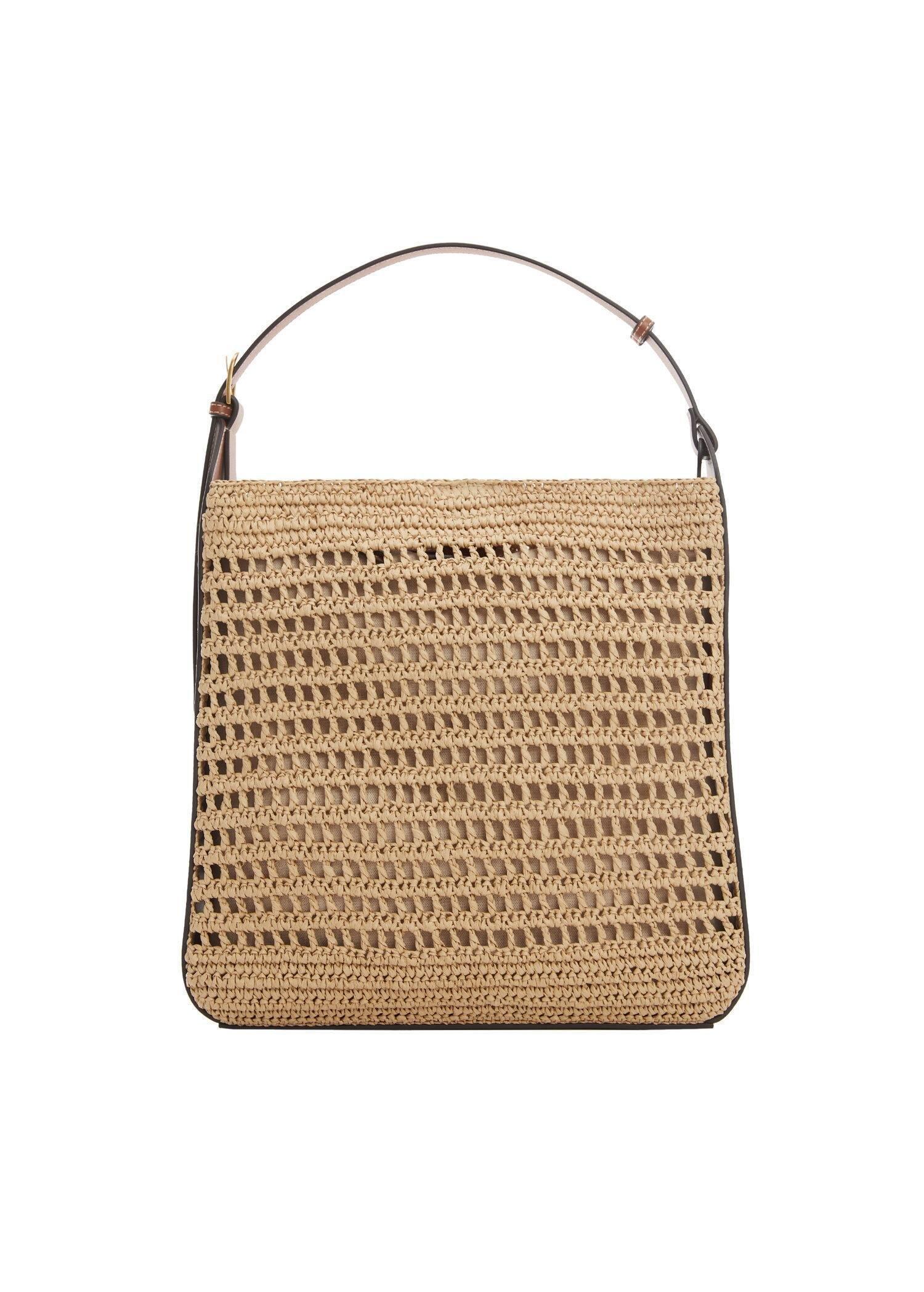 Brown Natural Fibre Sack Bag, , large image number 3