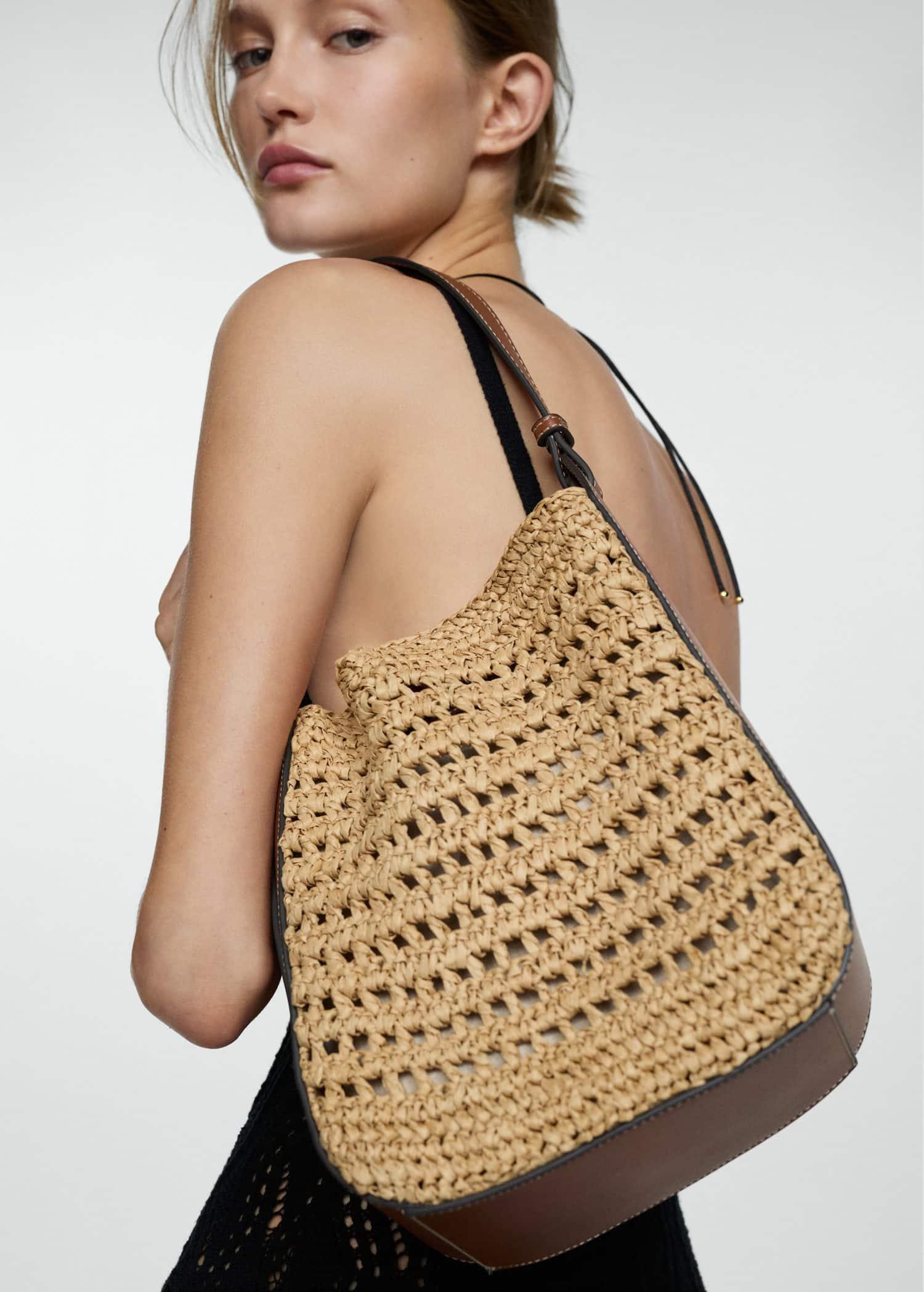 Brown Natural Fibre Sack Bag, , large image number 6