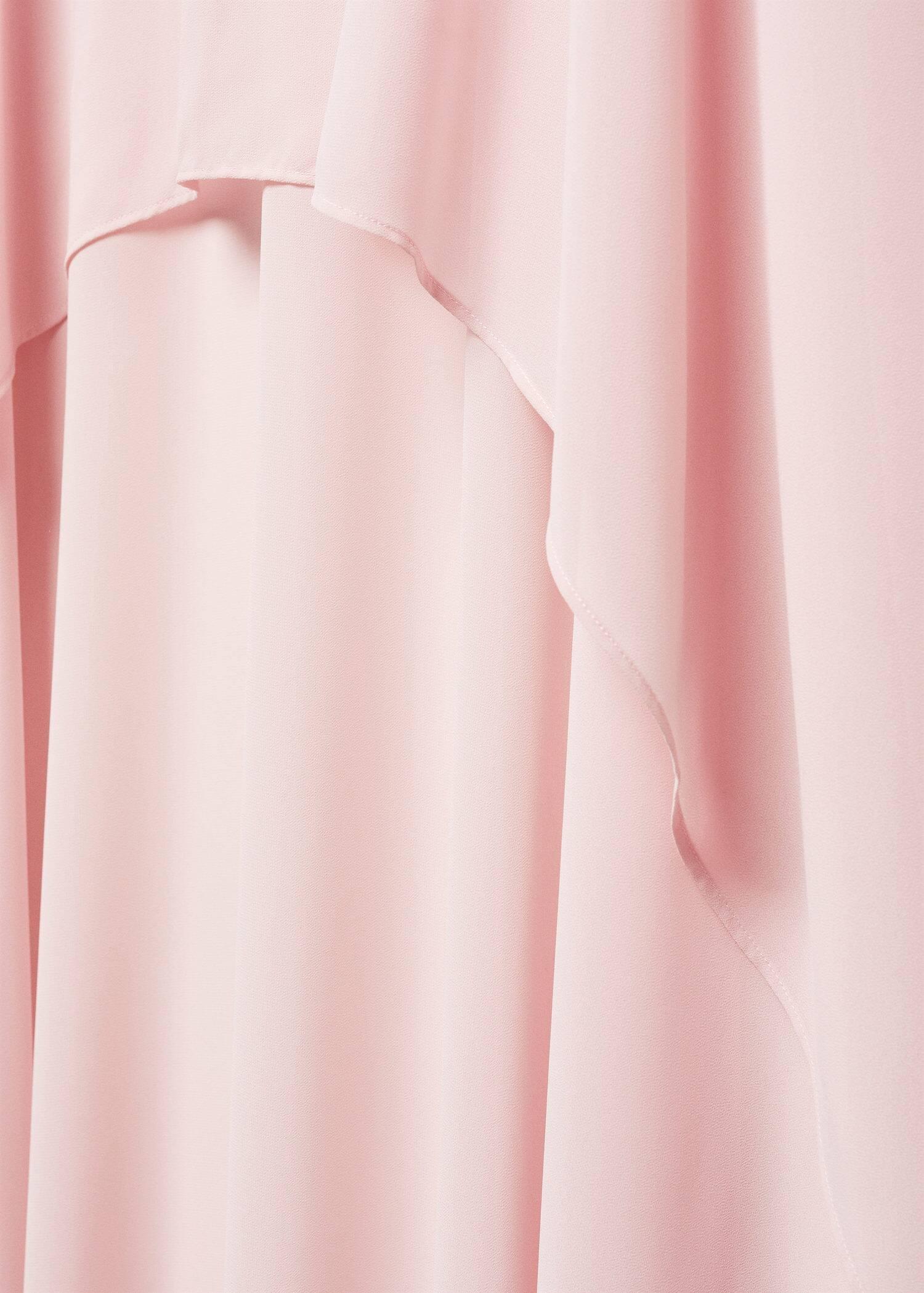 Mango - Pink Lt-Pastel Asymmetric Semi-Transparent Cape