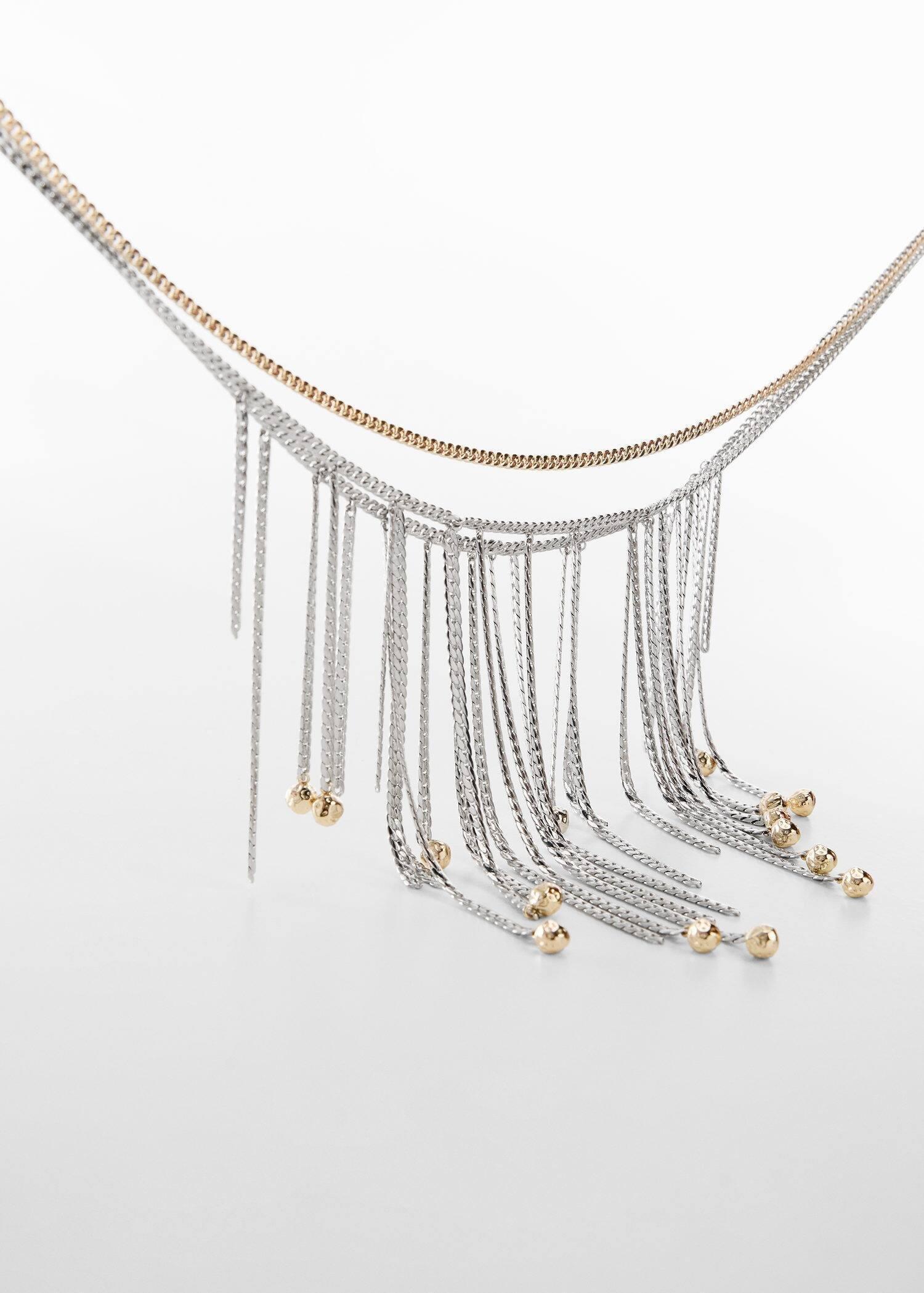 Silver Triple-Beaded Chain Belt, , large image number 0
