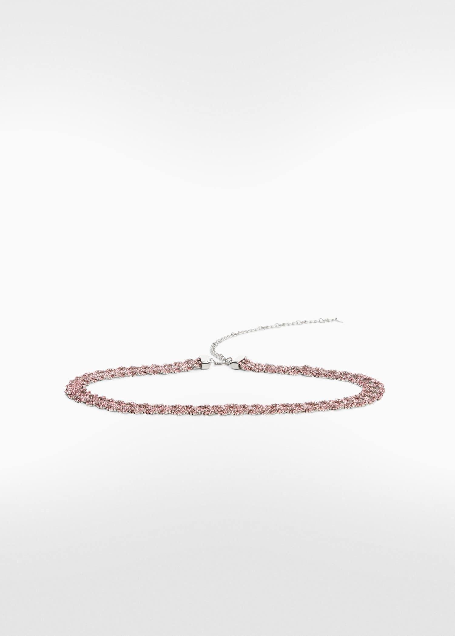 Pink Strass Braided Belt, , large image number 0