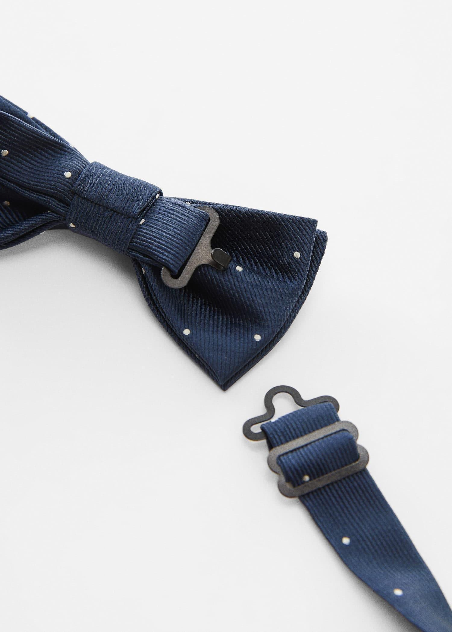 Navy Polka-Dots Bow Tie, Kids Boy, , large image number 1