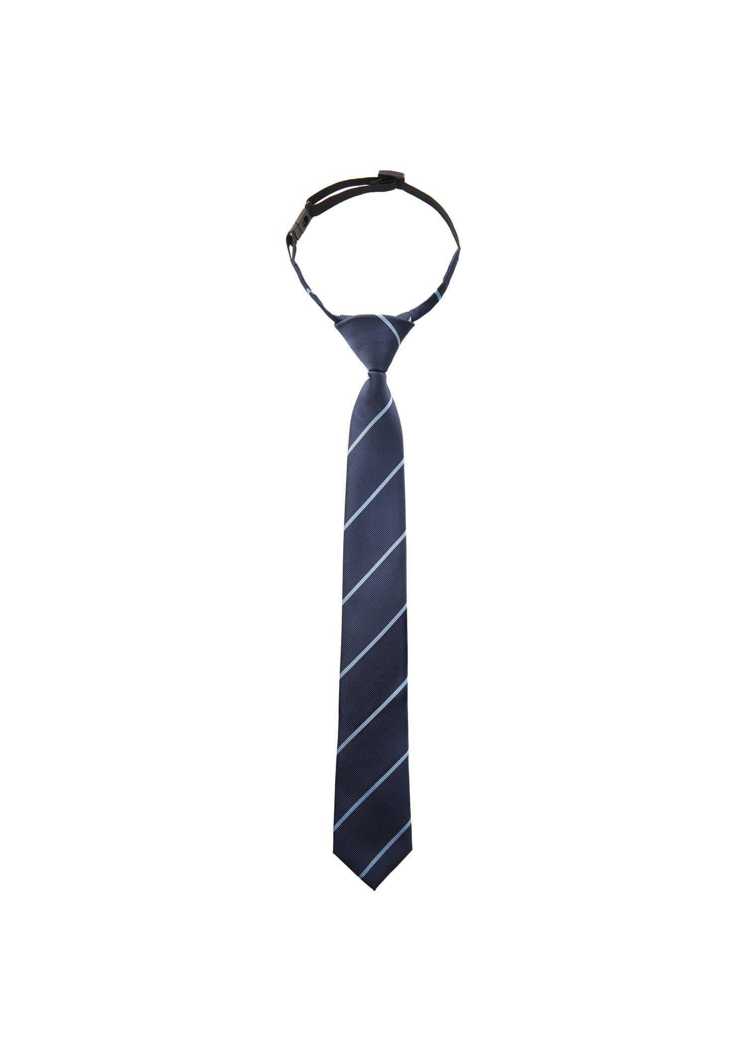 Navy Striped Tie, Kids Boy, , large image number 1