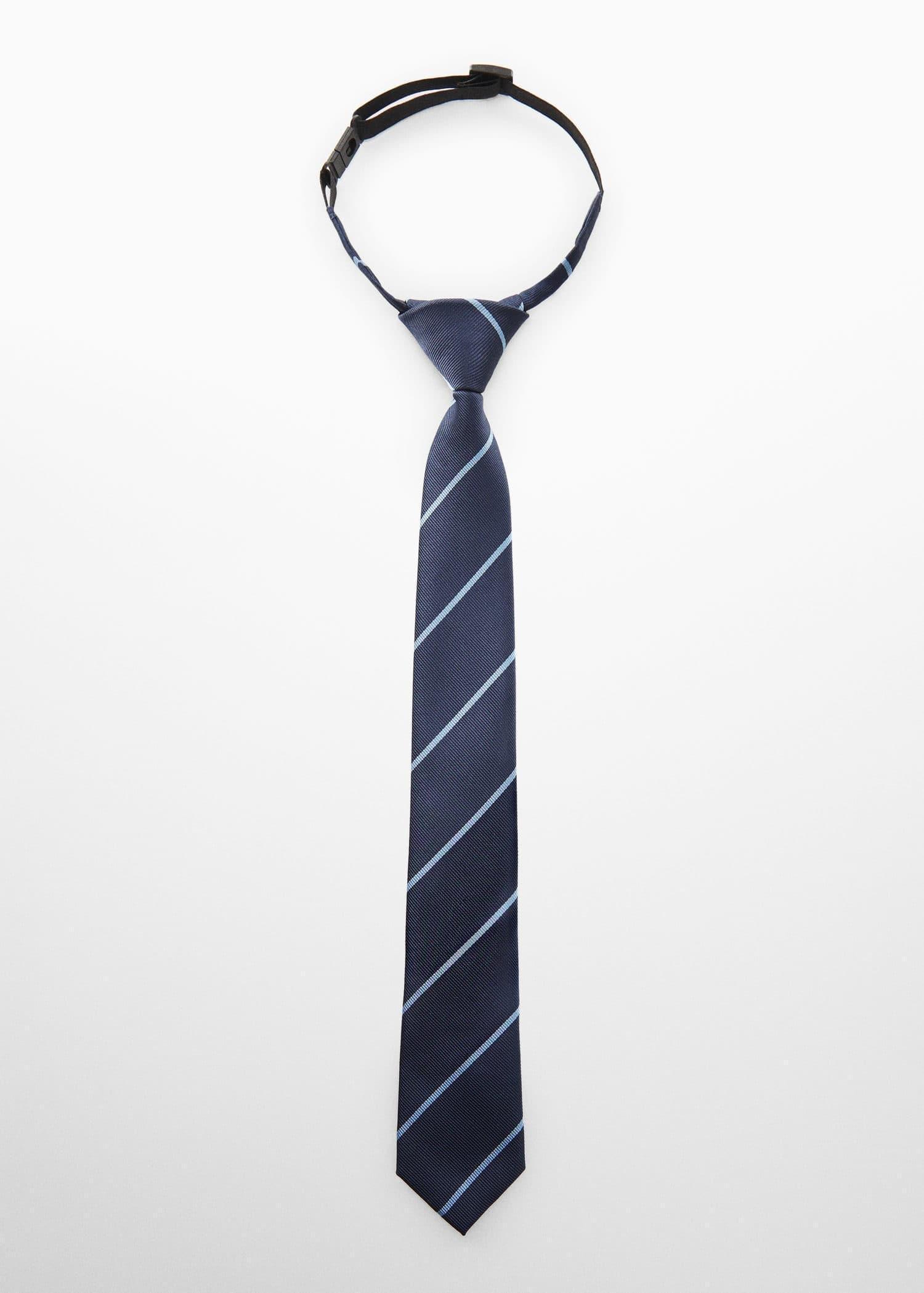 Navy Striped Tie, Kids Boy, , large image number 2
