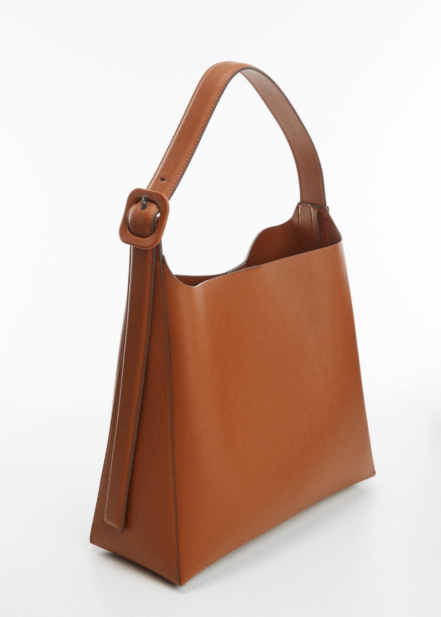 Brown Shopper Bag With Buckle, , large image number 2