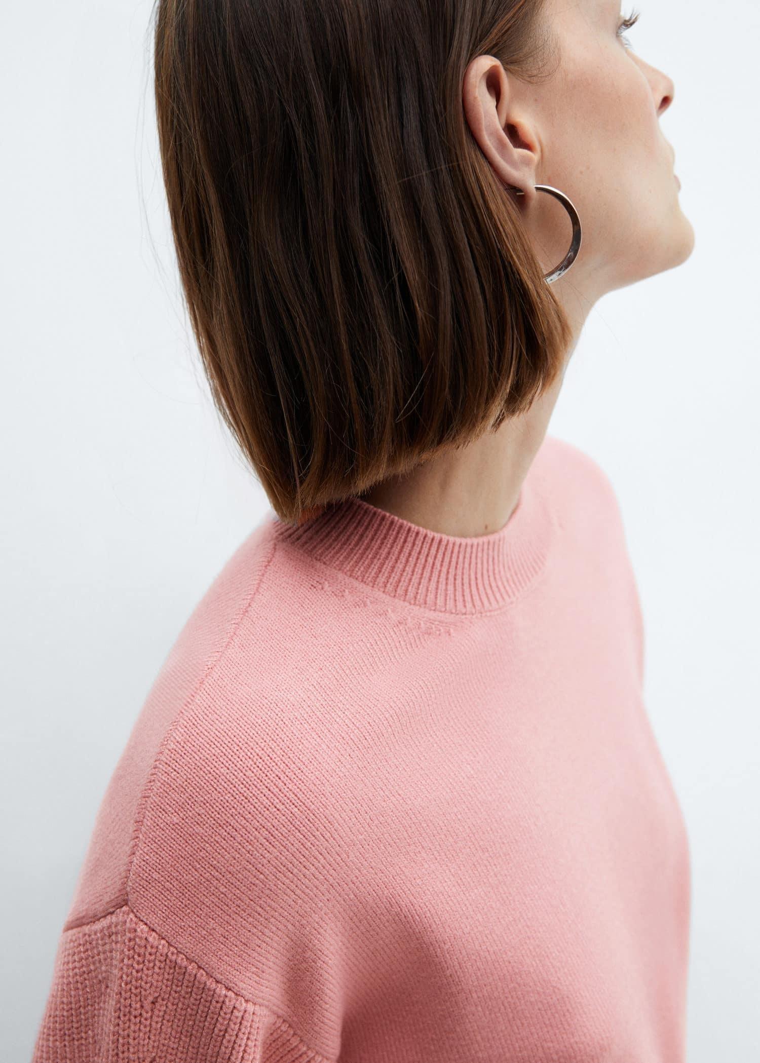 Mango - Pink Round-Neck Knitted Sweater