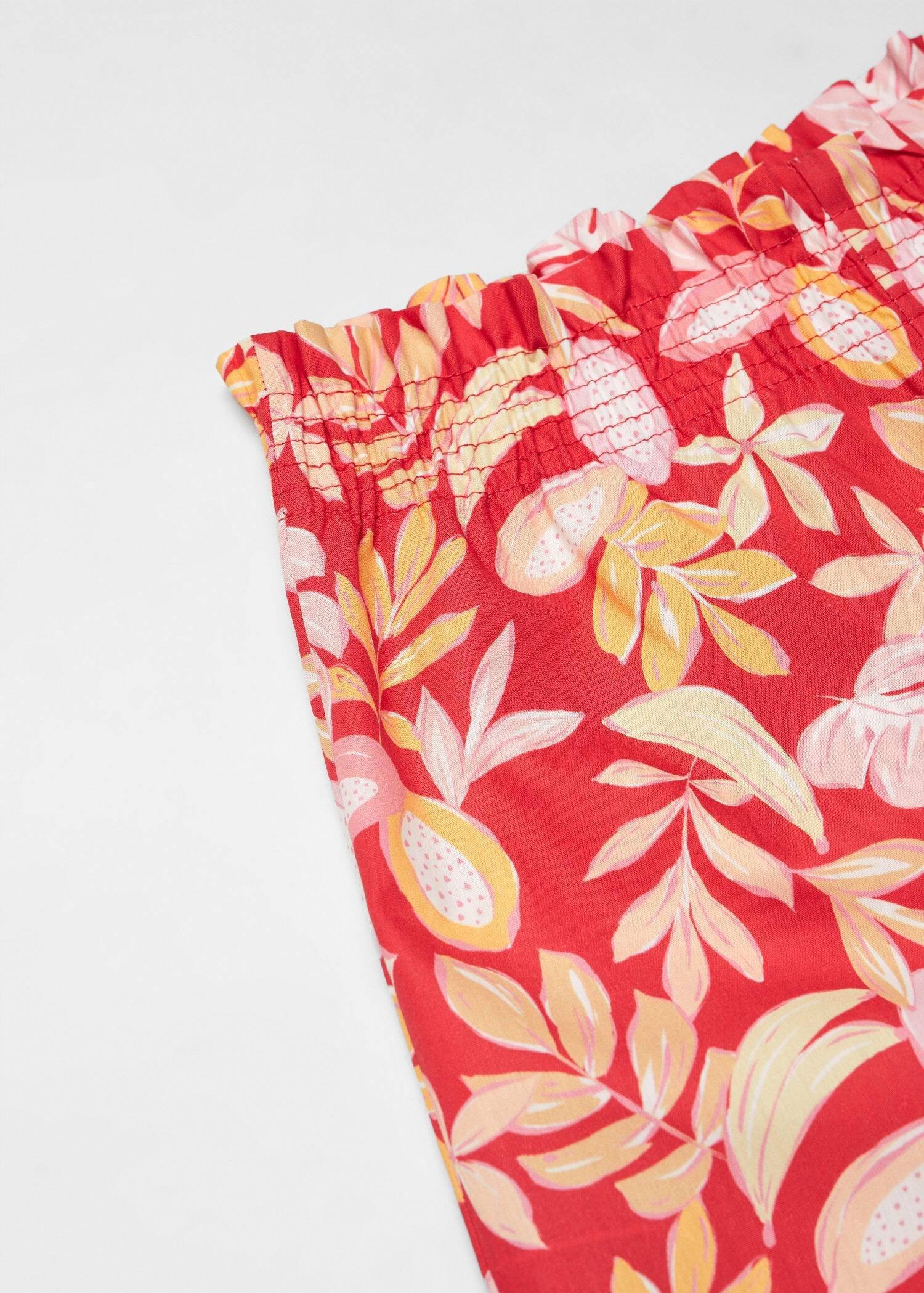 Mango - Red Printed Straight Trousers, Kids Girls