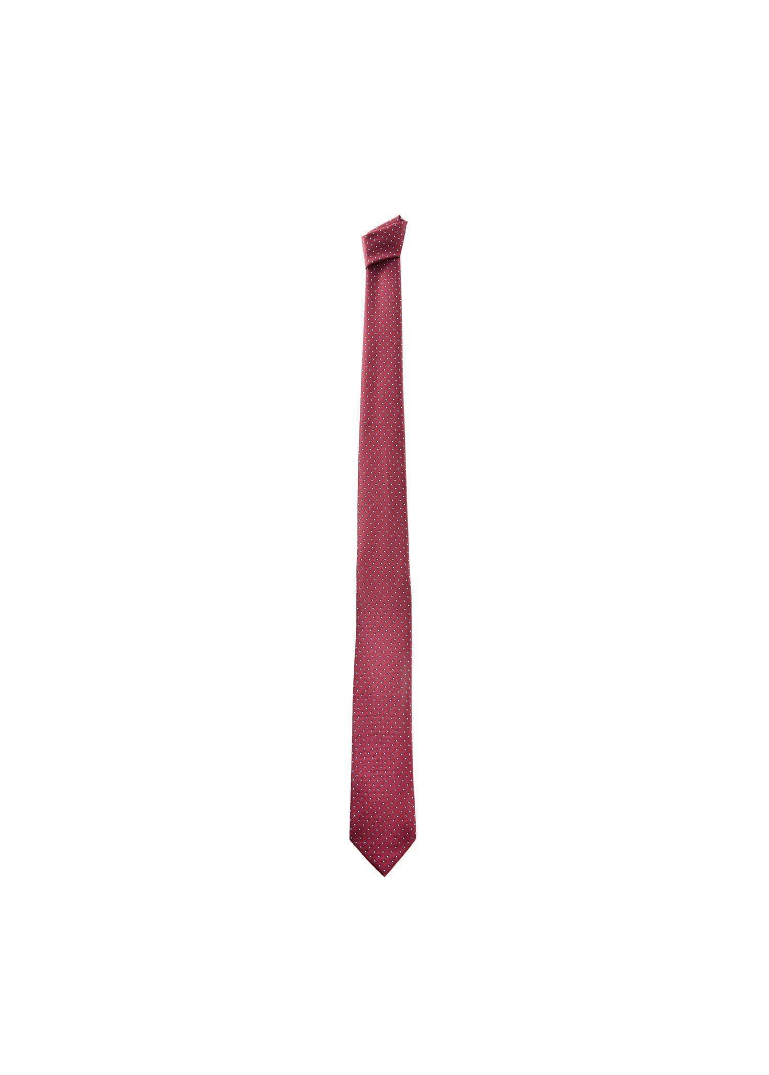 Burgundy Tie With Polka-Dot Print, , large image number 3