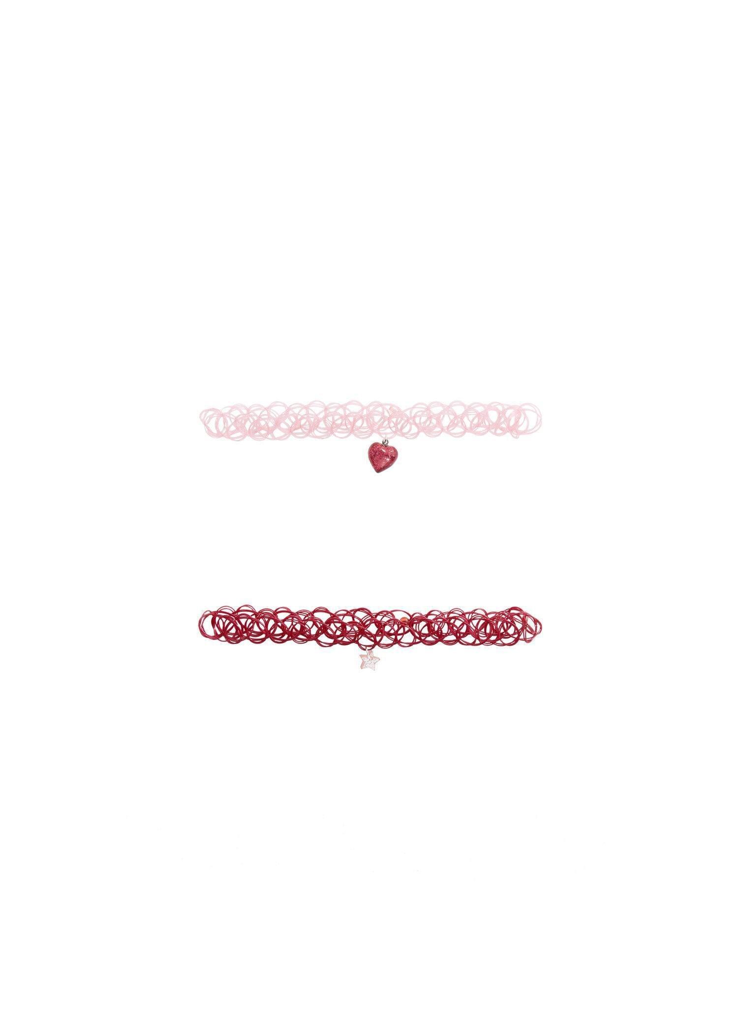 Pink Choker Necklace, Set Of 2, kids Girls, , large image number 3