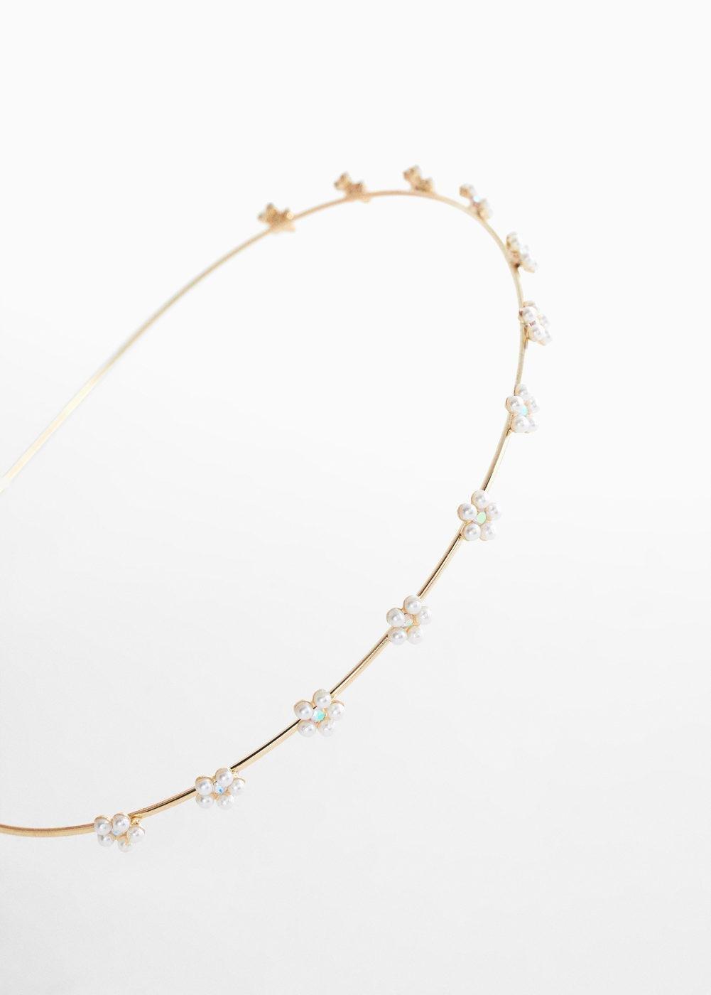 Gold Pearl Hairband, Kids Girls, , large image number 0