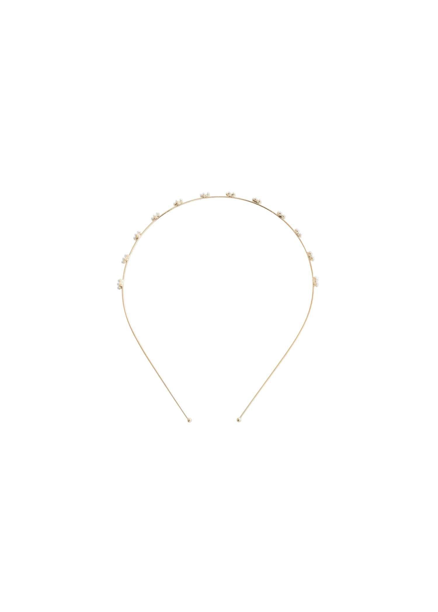 Gold Pearl Hairband, Kids Girls, , large image number 2