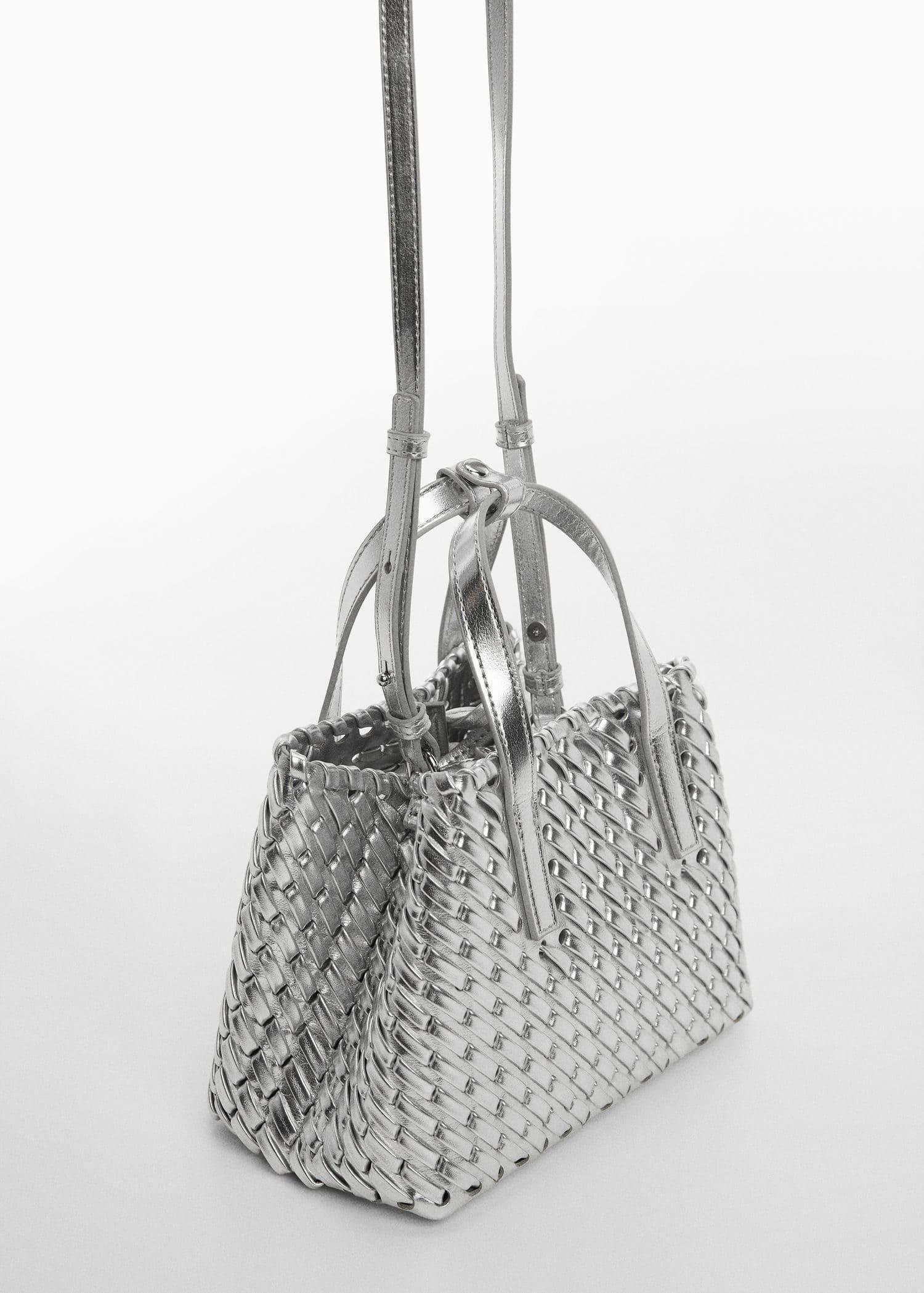 Silver Double Handle Braided Bag, , large image number 0