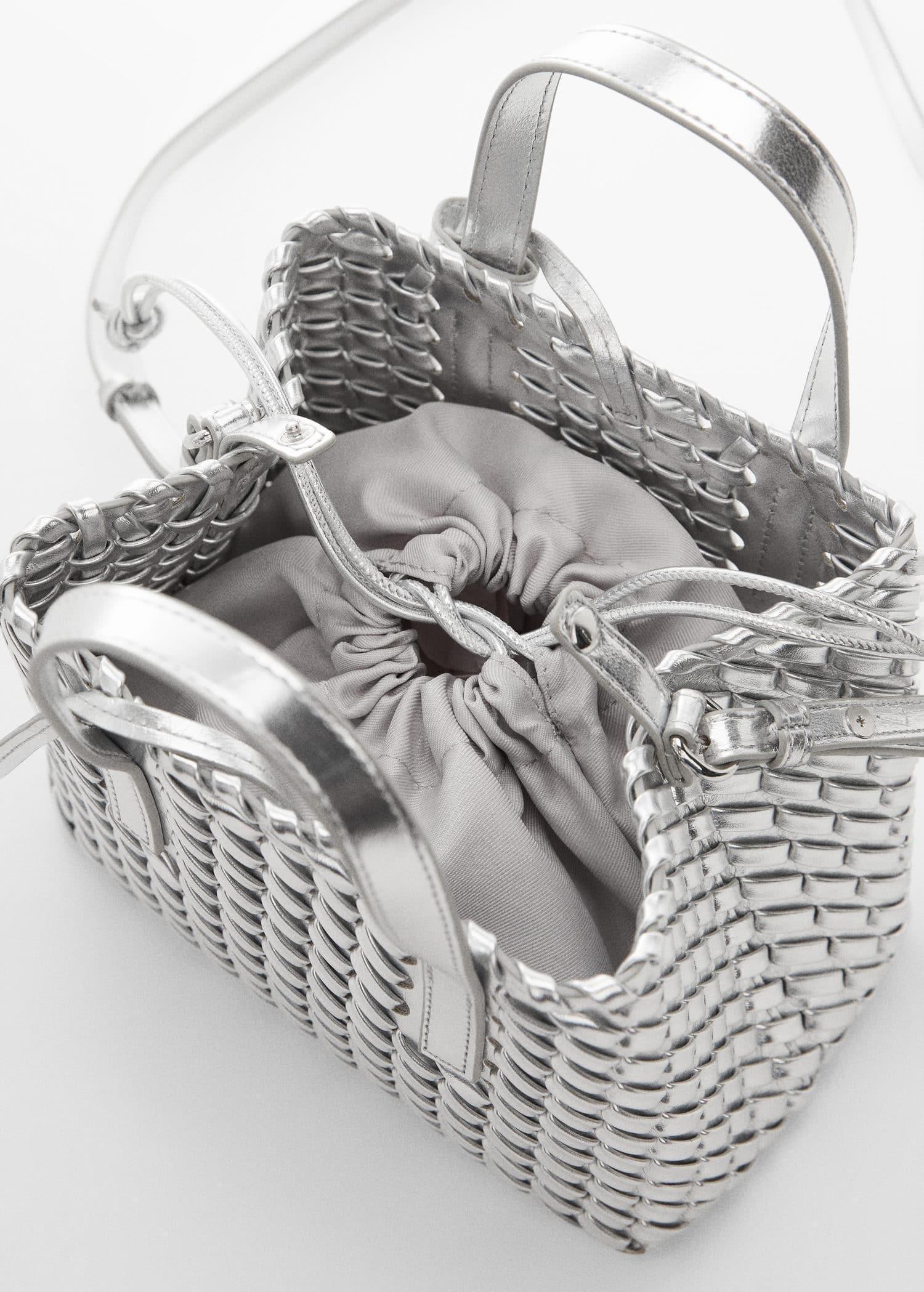 Silver Double Handle Braided Bag, , large image number 1