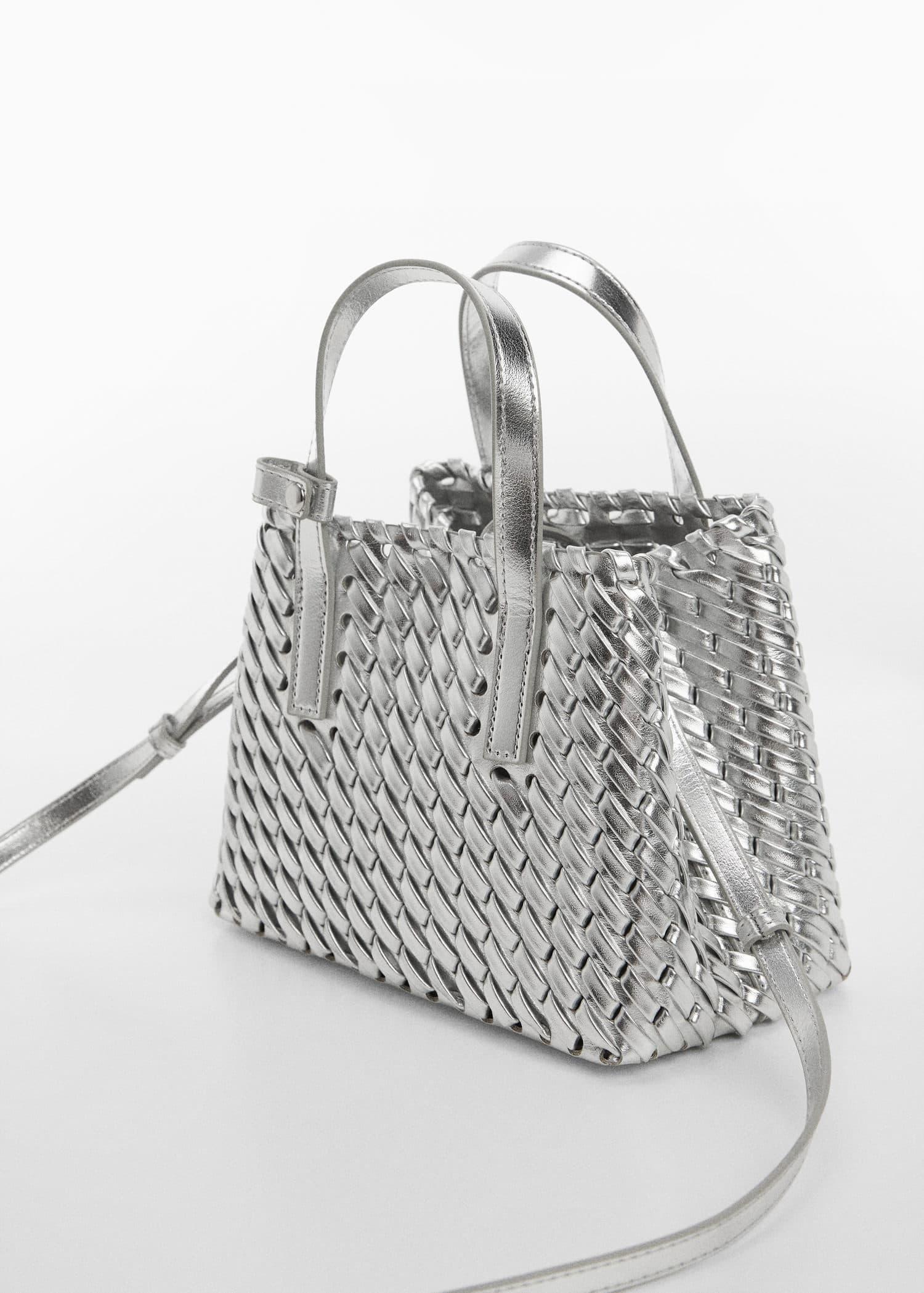 Silver Double Handle Braided Bag, , large image number 2