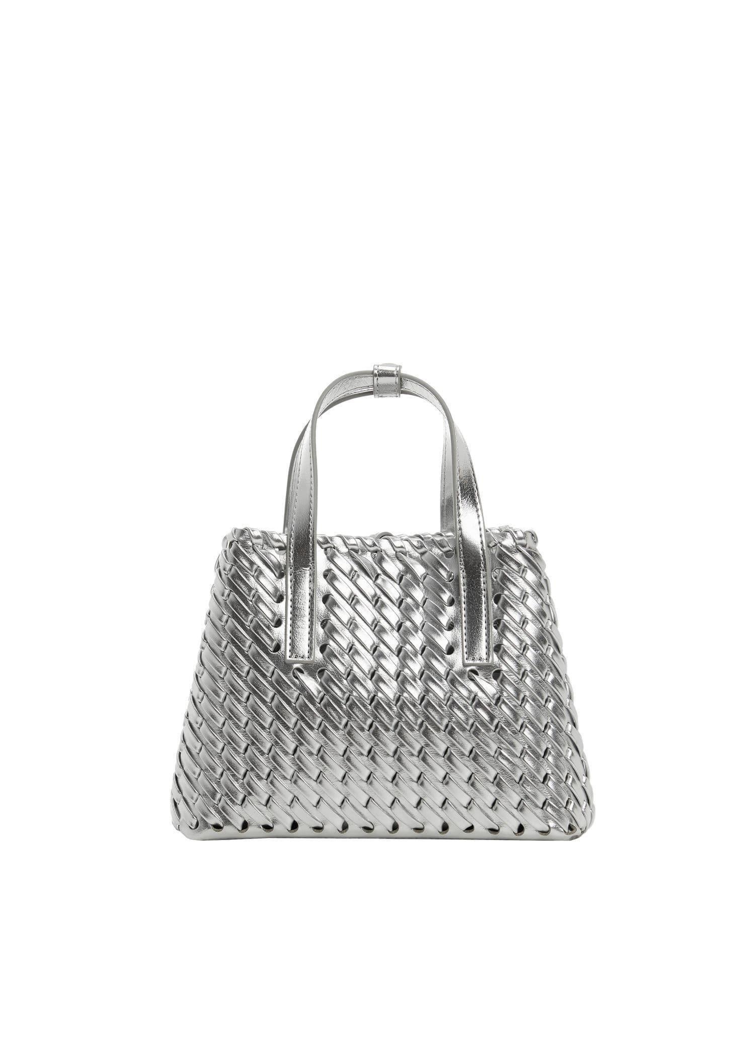 Silver Double Handle Braided Bag, , large image number 3