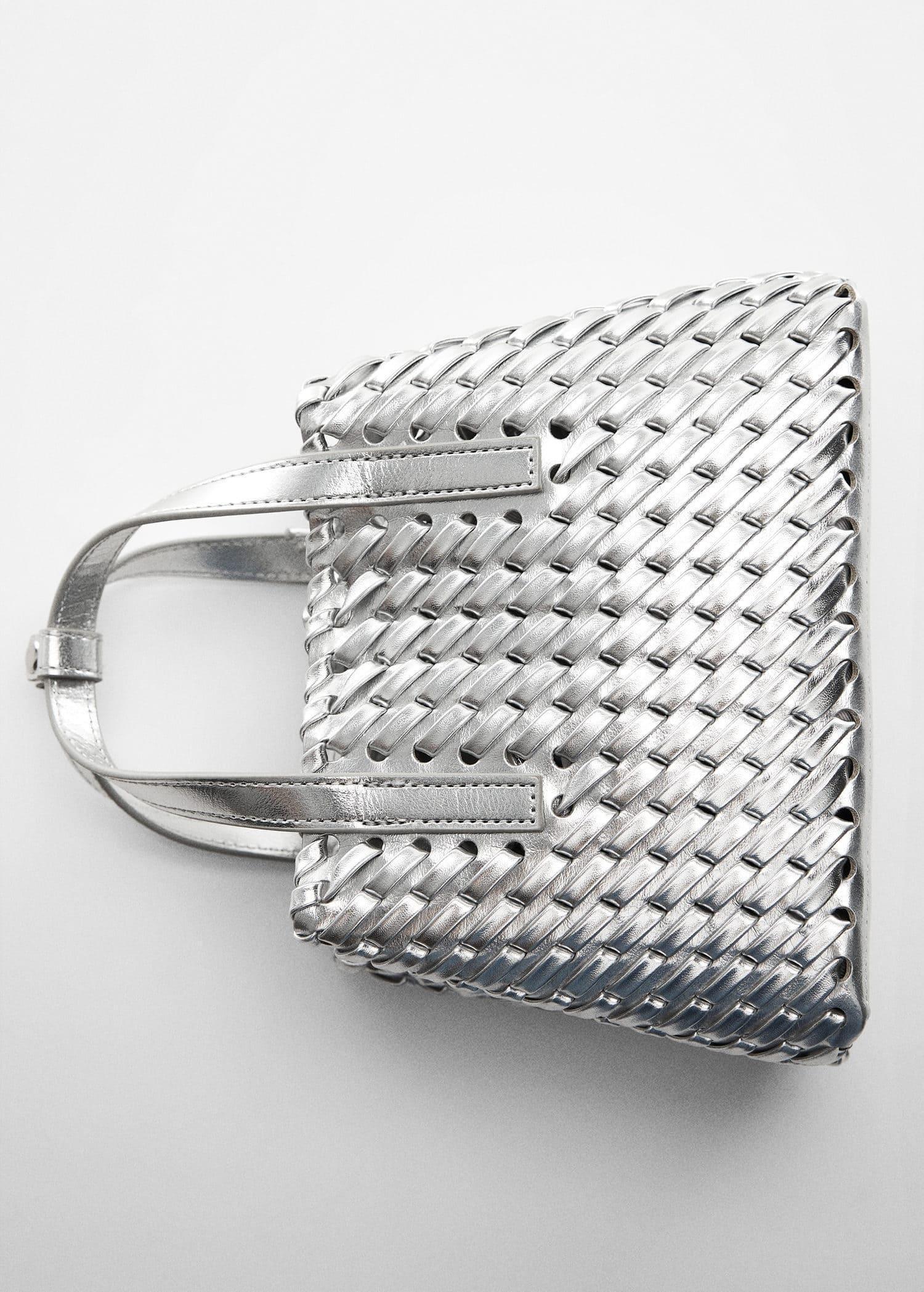 Silver Double Handle Braided Bag, , large image number 4