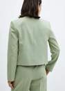 Mango - Green Cropped Blazer With Buttons