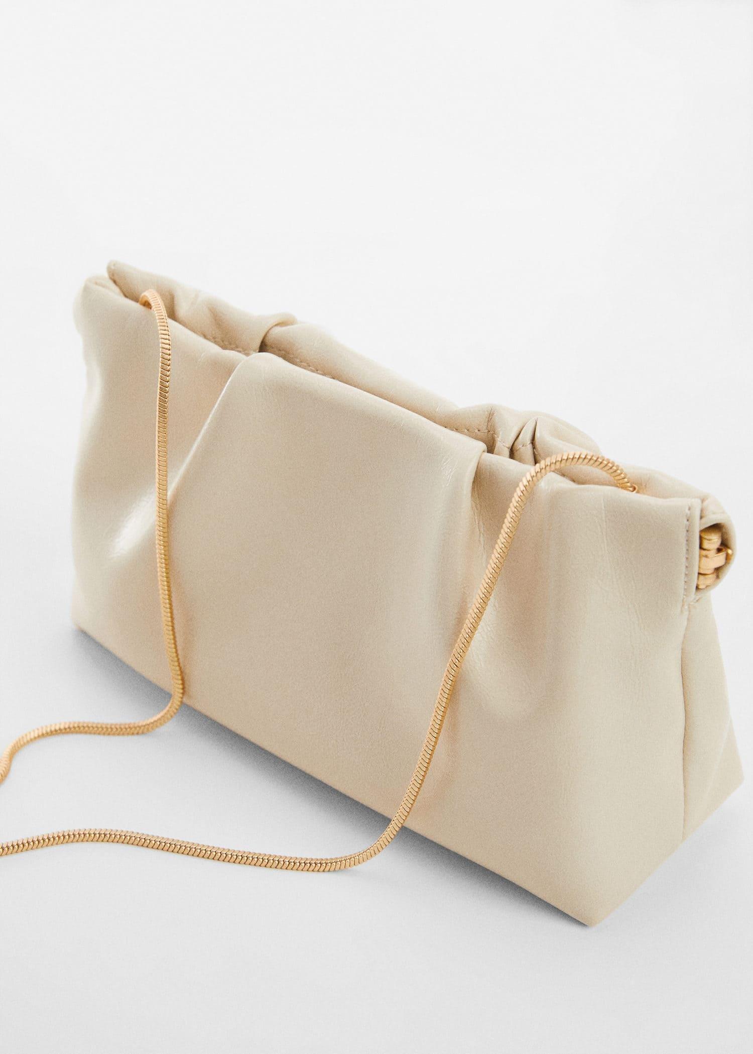 Mango - Beige Quilted Chain Bag