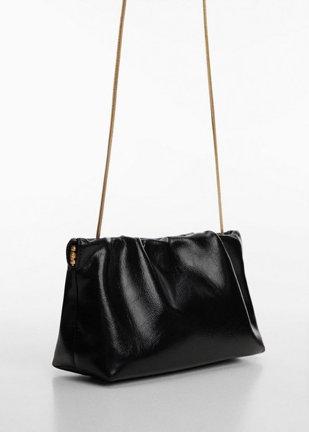 Mango - Black Quilted Chain Bag