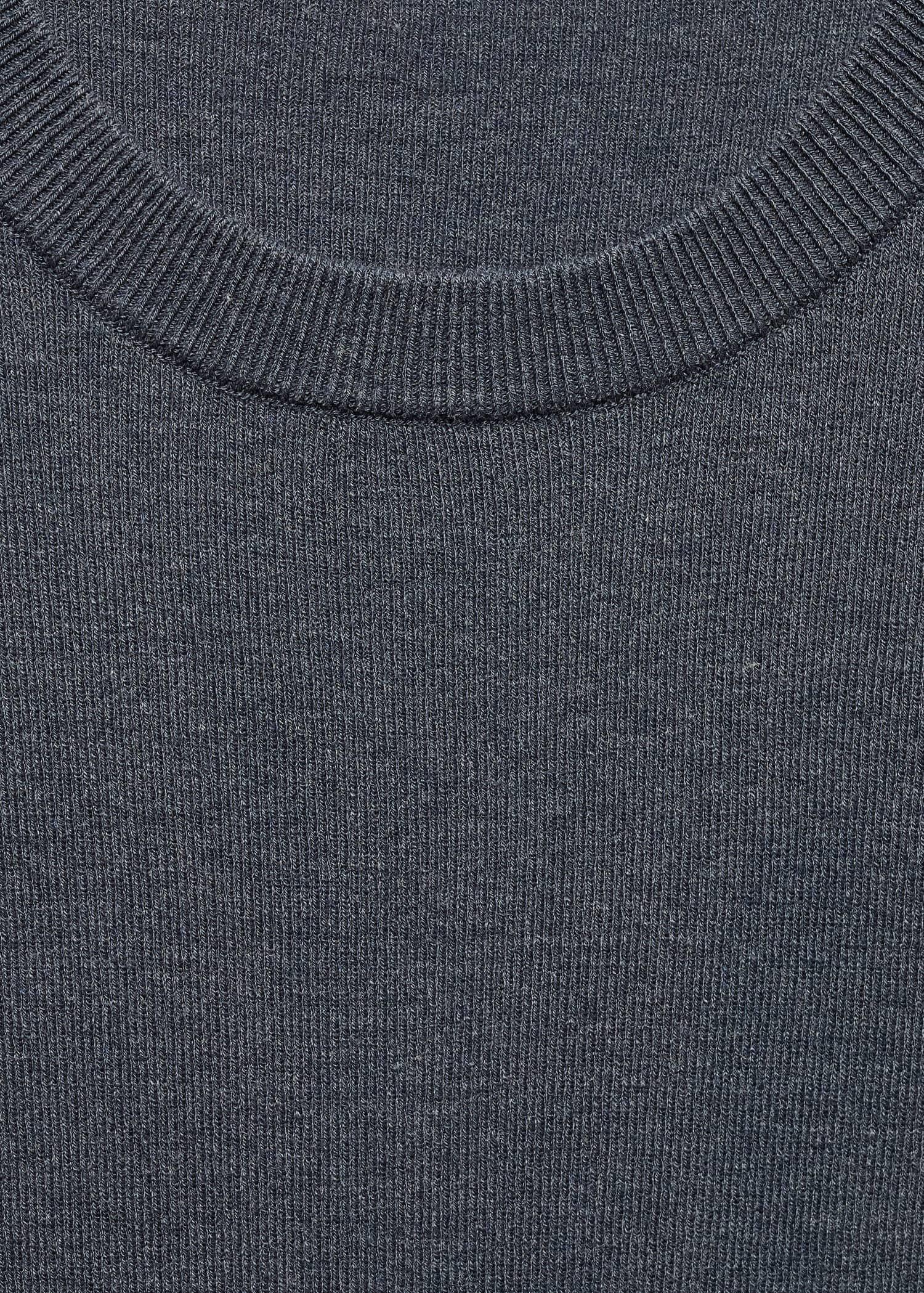 Blue Basic Cotton Blend T-Shirt, , large image number 4