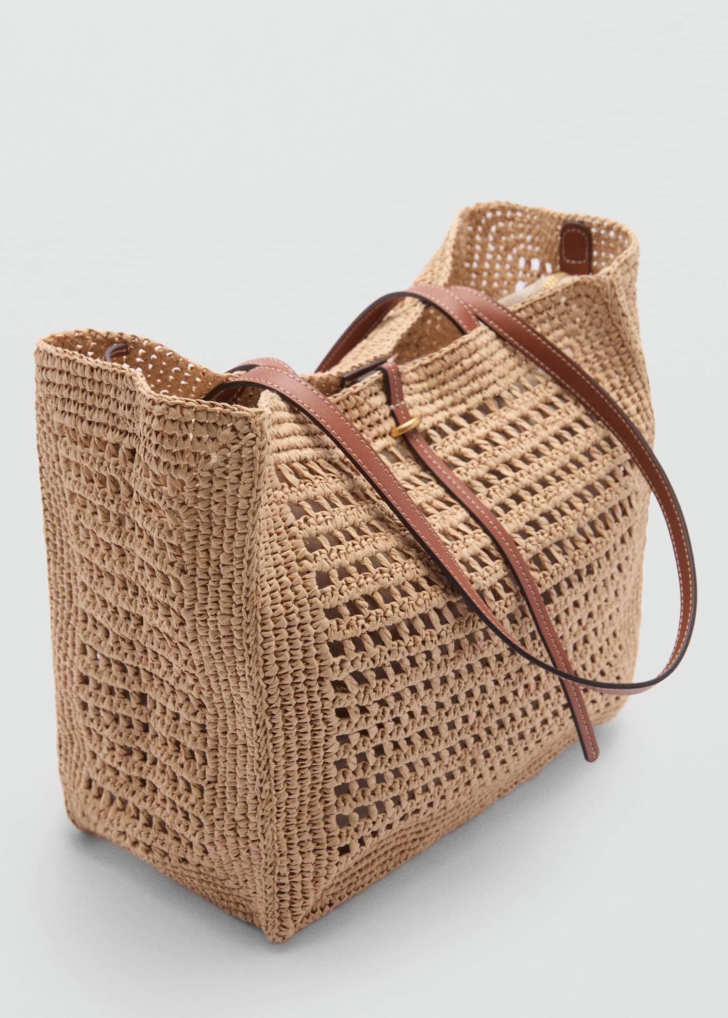 Brown Natural Fibre Shopper Bag, , large image number 0