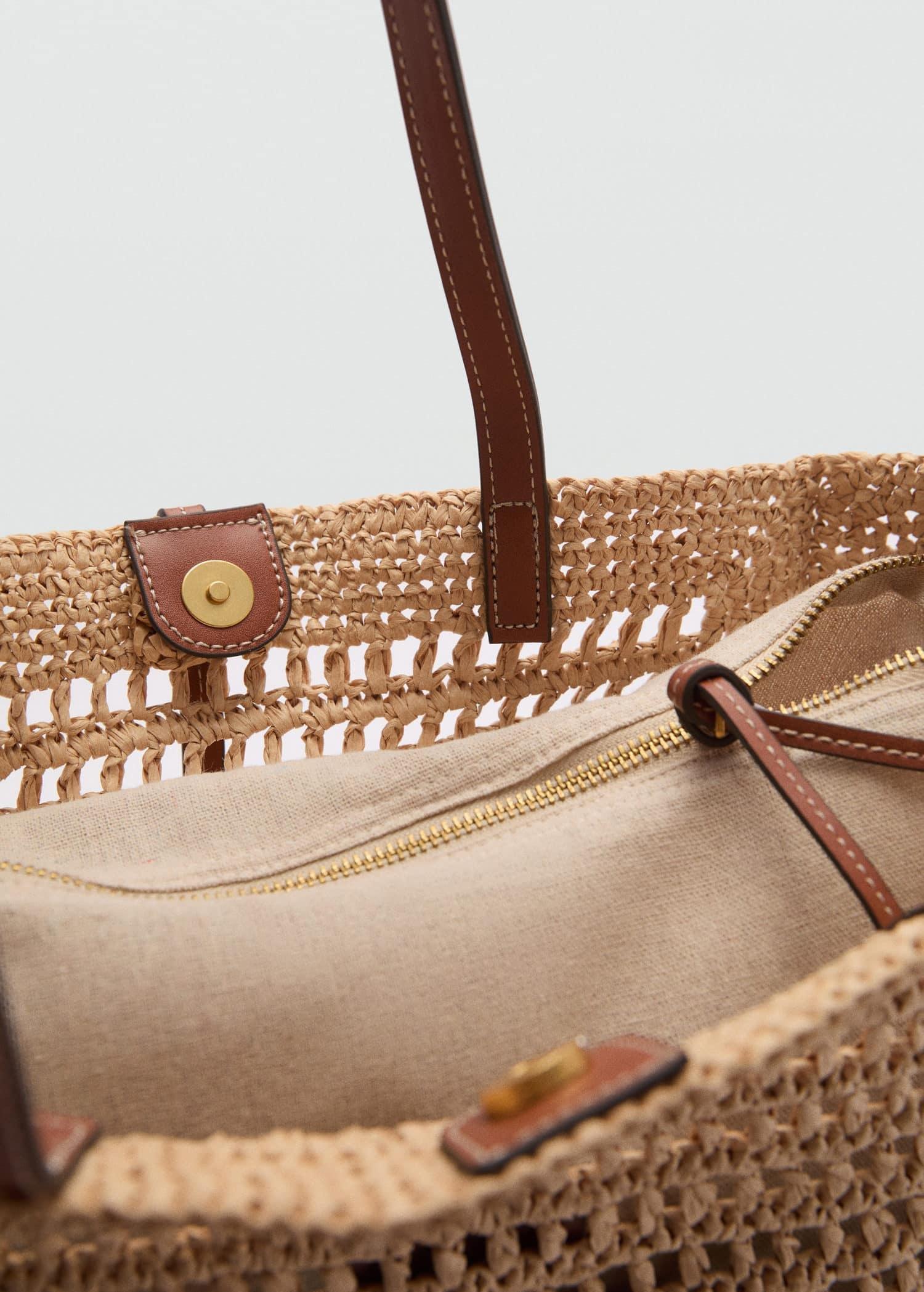 Brown Natural Fibre Shopper Bag, , large image number 2