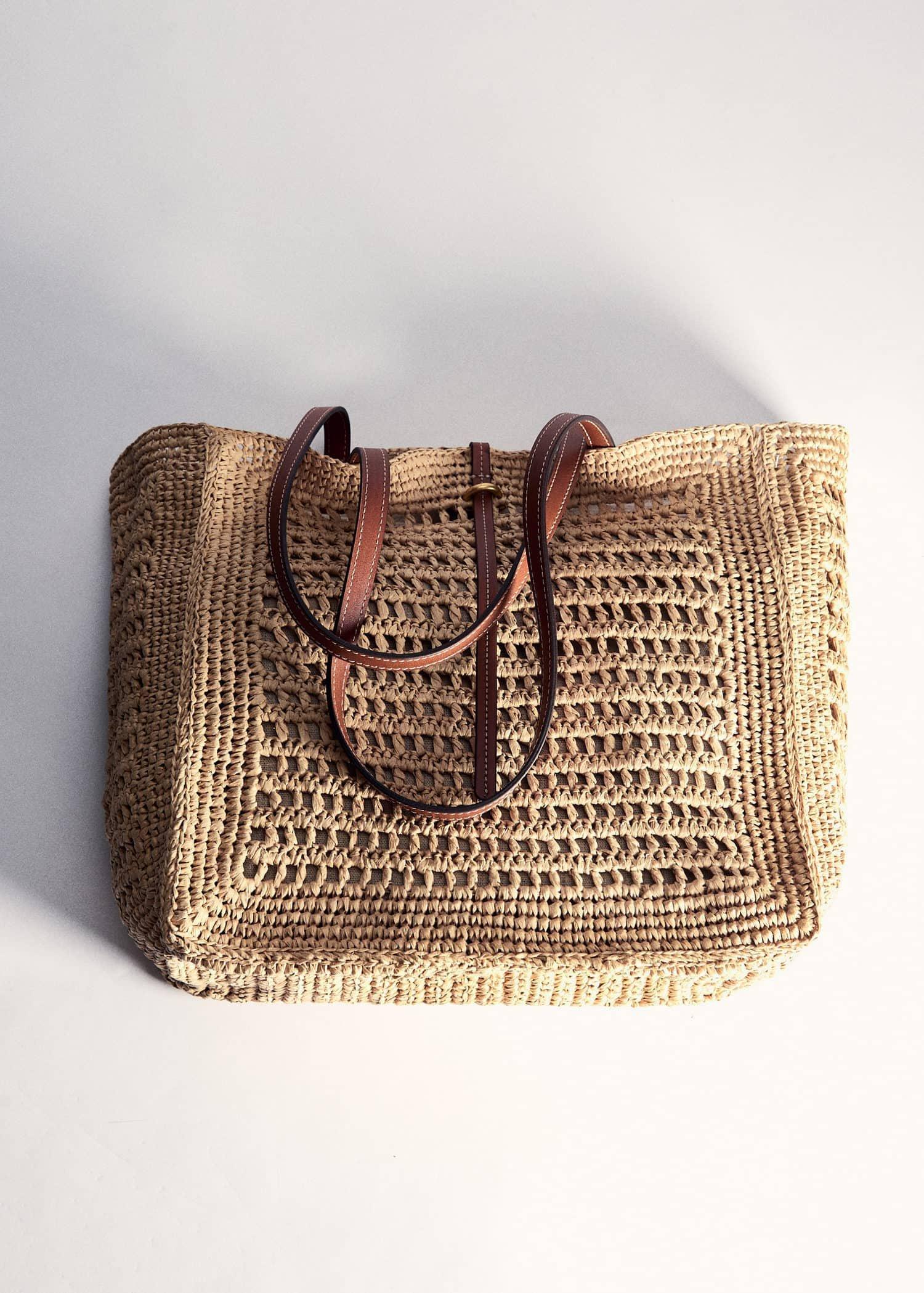 Brown Natural Fibre Shopper Bag, , large image number 4