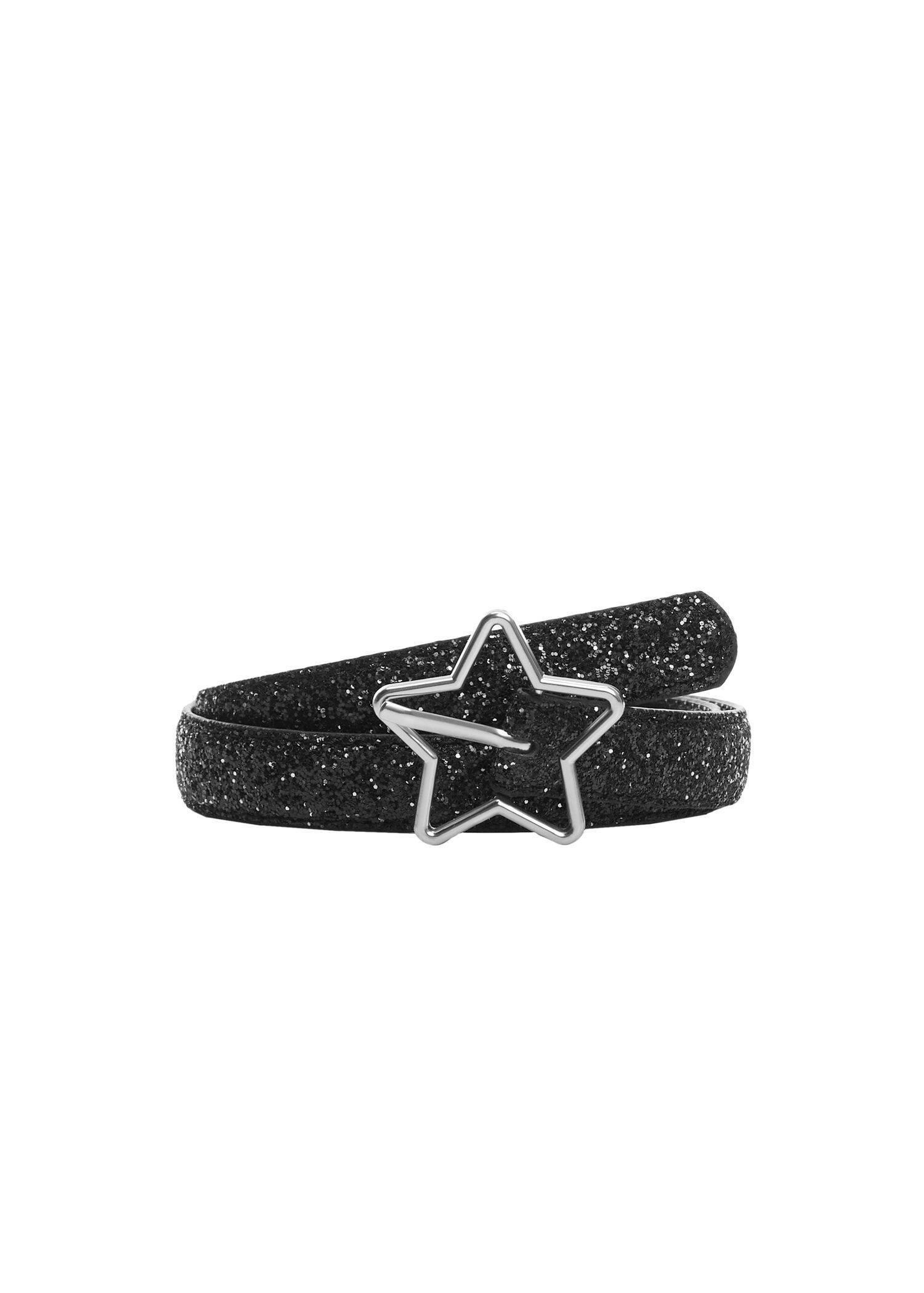 Black Stars Glitter Belt, Kids Girls, , large image number 2