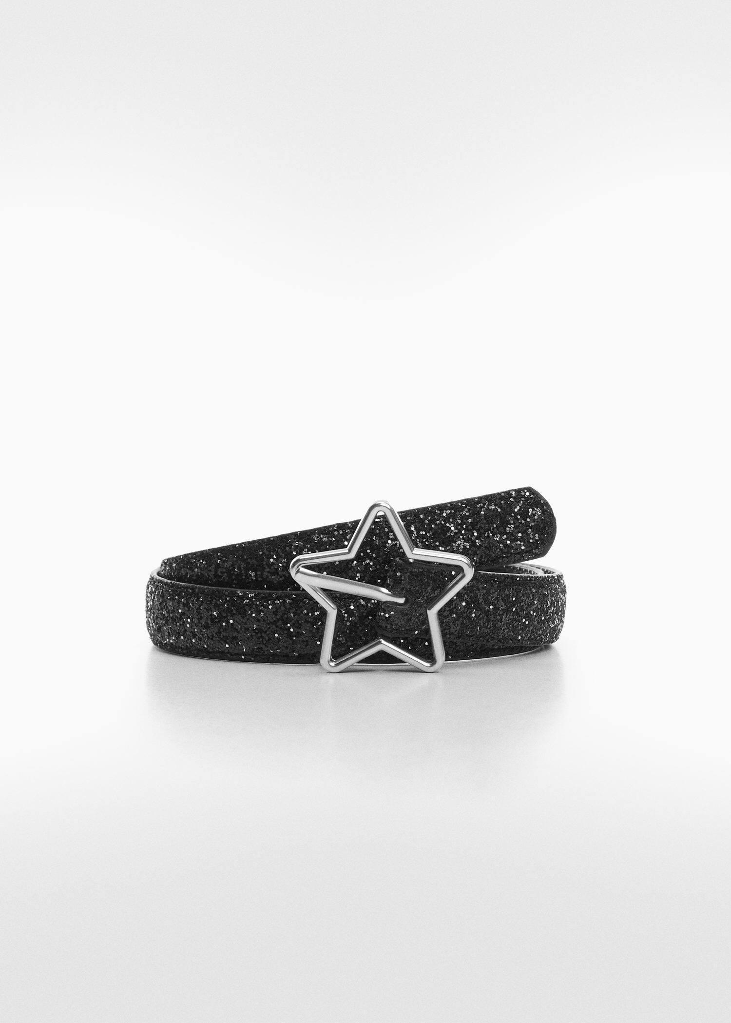 Black Stars Glitter Belt, Kids Girls, , large image number 3