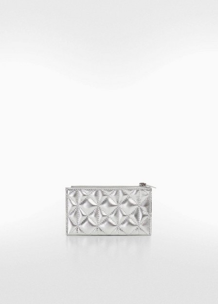 Mango - Silver Quilted Purse