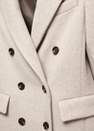 Mango - Grey Wool Double-Breasted Coat