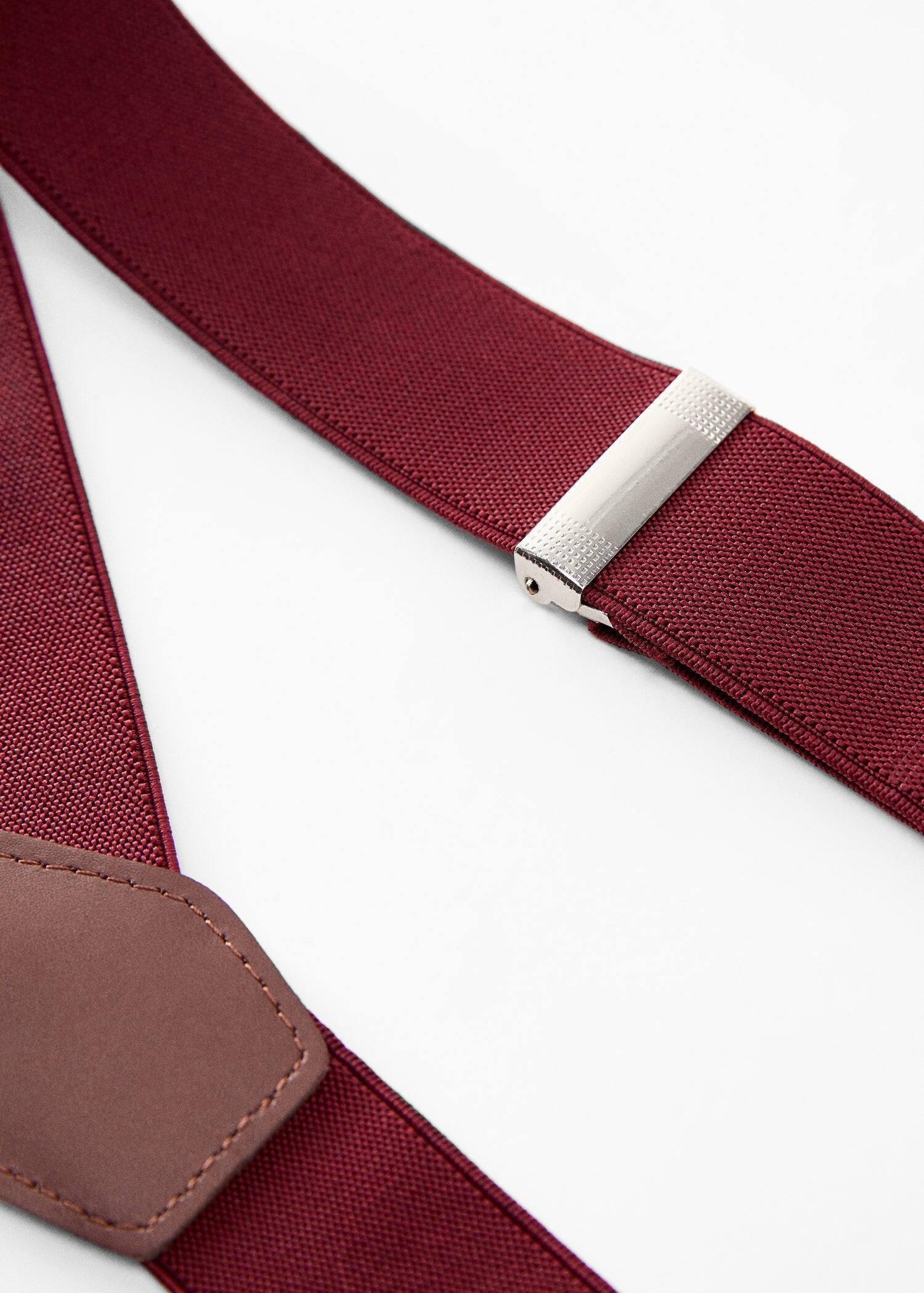Mango - Red Adjustable Leather Details Elastic Straps