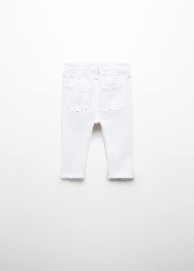 Mango - White Paperbag Jeans, Kids Girls