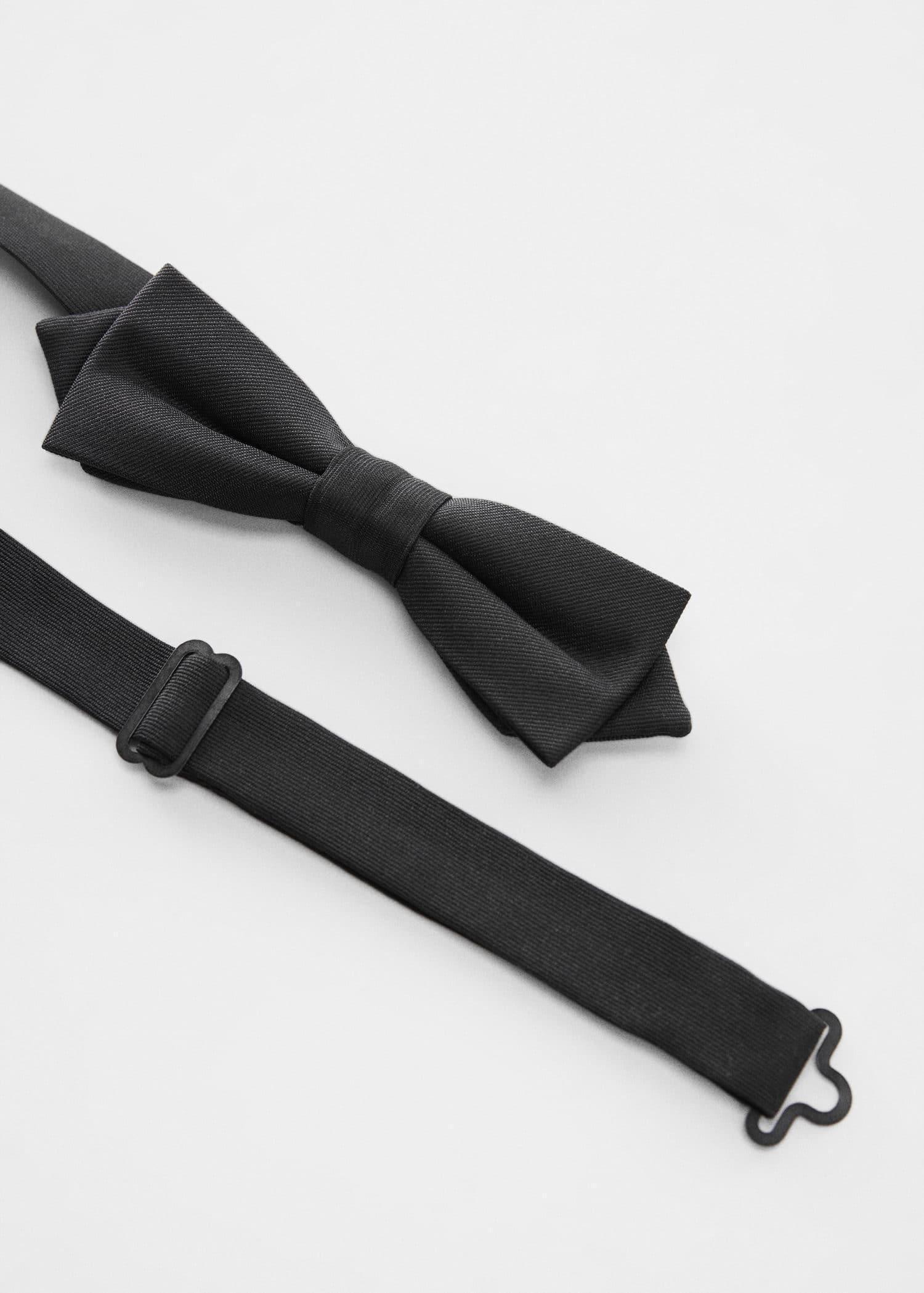 Black Microstructure Classic Bow Tie, , large image number 0