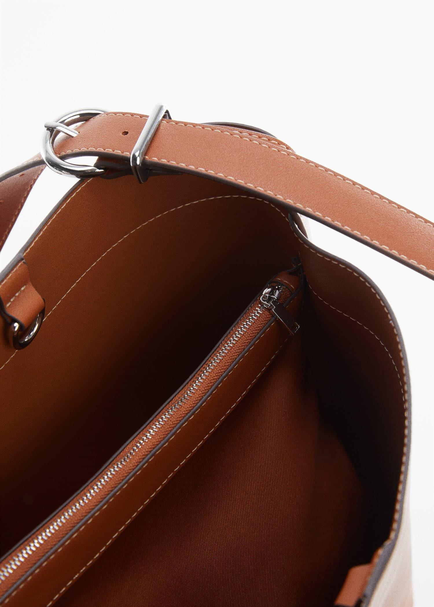 Brown Short Handle Shopper Bag, , large image number 2
