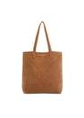 Mango - Brown Leather Shopper Bag