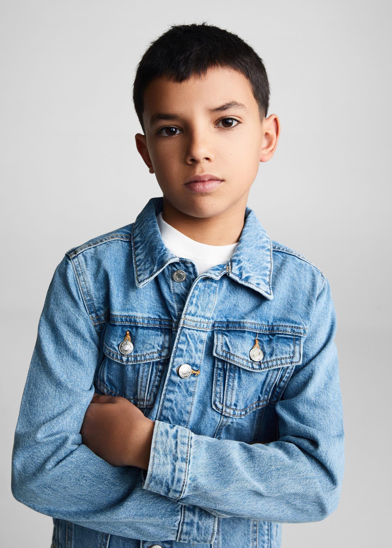 Blue Pockets Denim Jacket, Kids Boys, , large image number 1