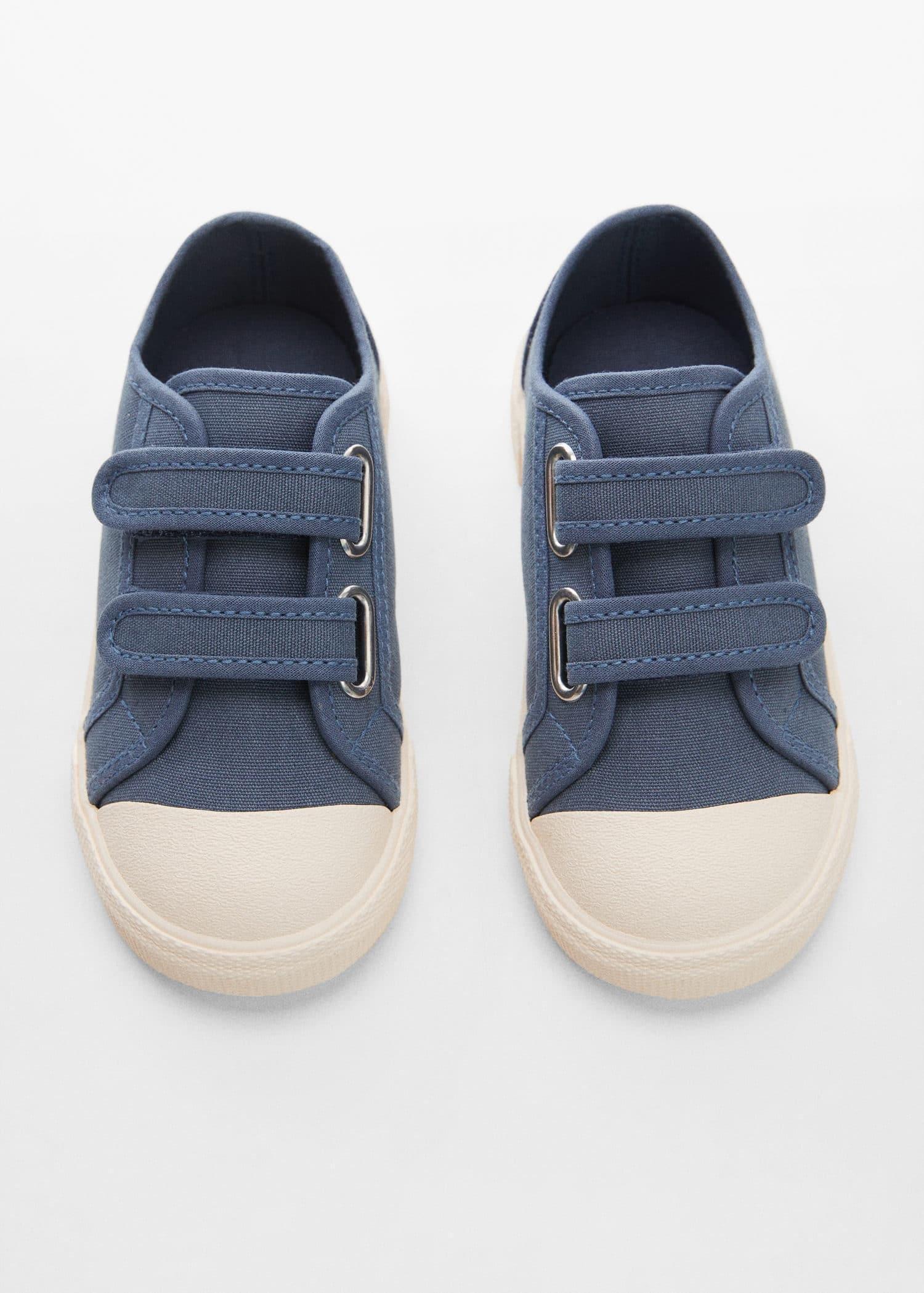 Mango - Blue Velcro Fastening Sneakers, Kids Boys