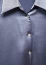 Mango - Blue Satin Buttoned Shirt