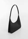 Mango - Black Shoulder Bag With Metallic Details