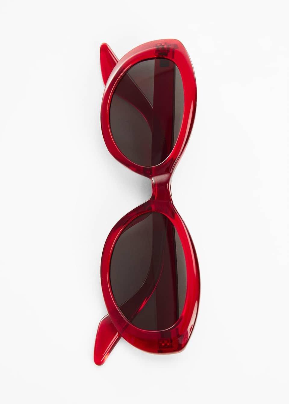 Red Acetate Frame Sunglasses, , large image number 3