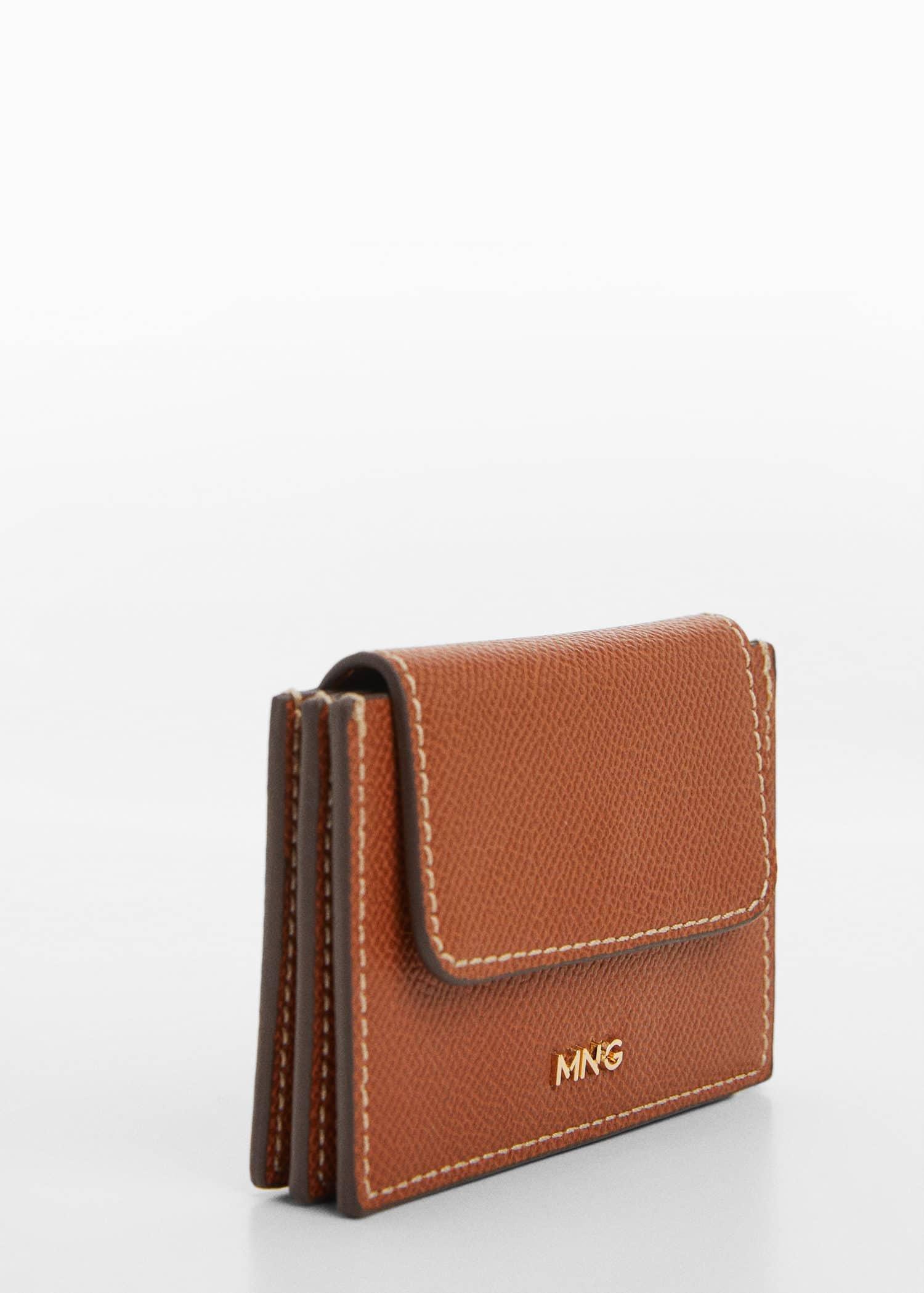 Brown Faux Leather Cardholder, , large image number 0