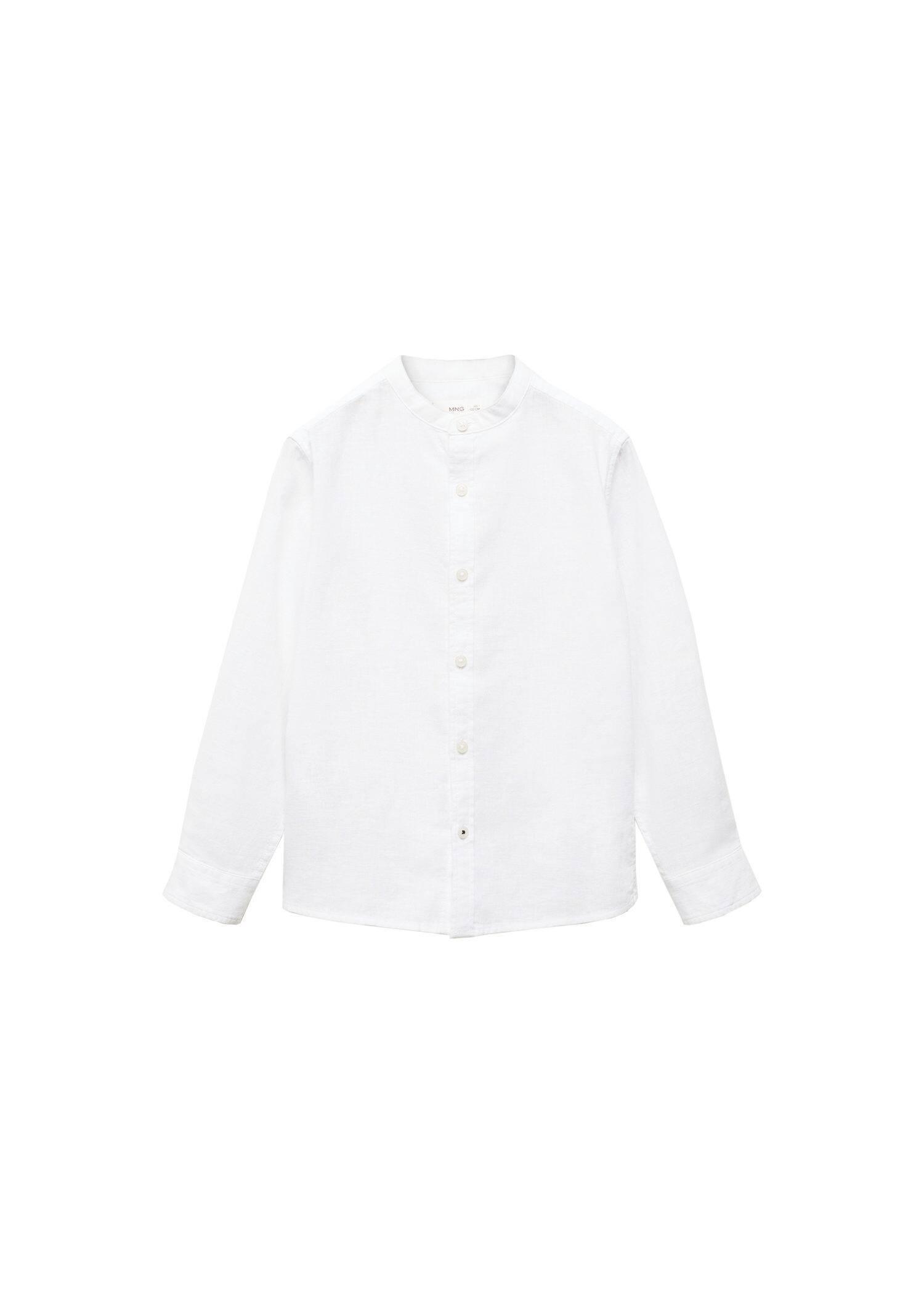 Mango - White Regular-Fit Linen Shirt, Kids Boys