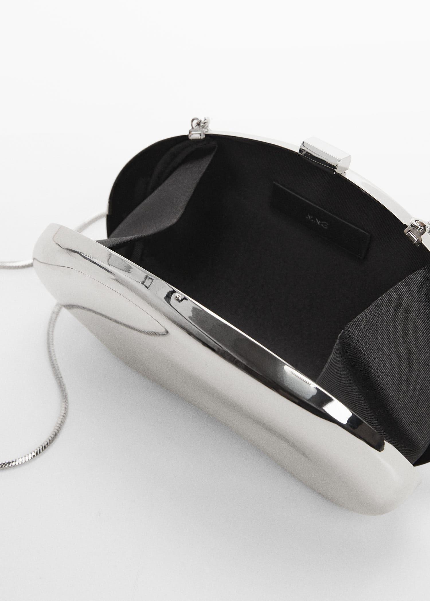 Silver Metallic Clutch Bag, , large image number 1